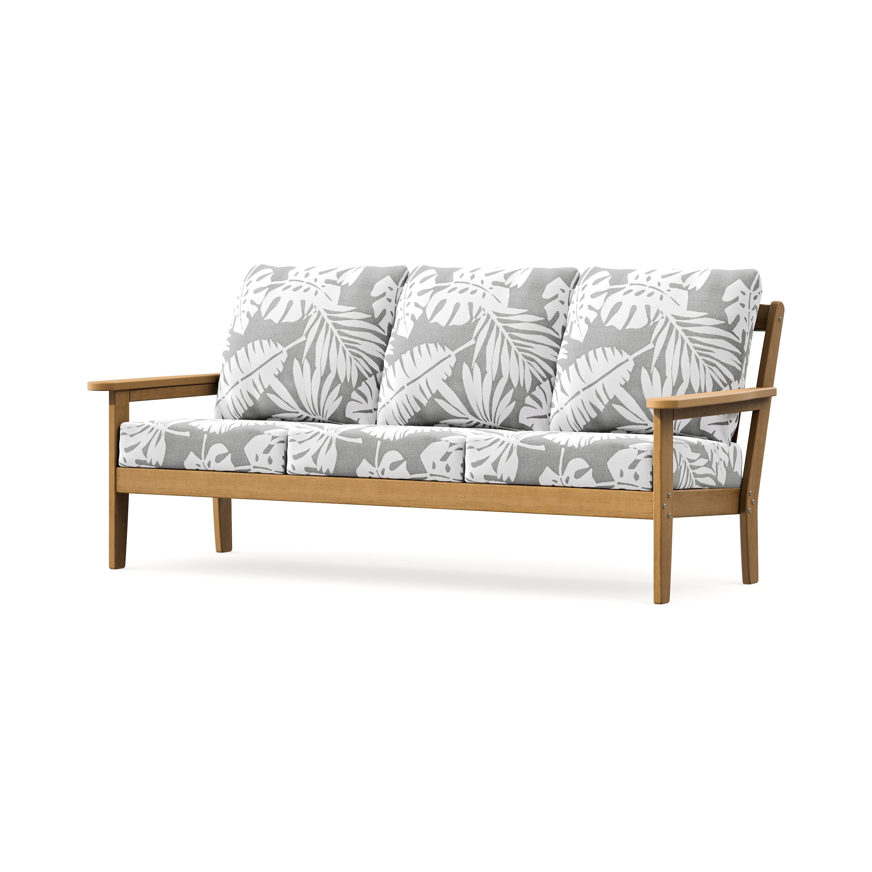 Cottage Deep Seating Sofa in Natural / Leaf Grey Mist
