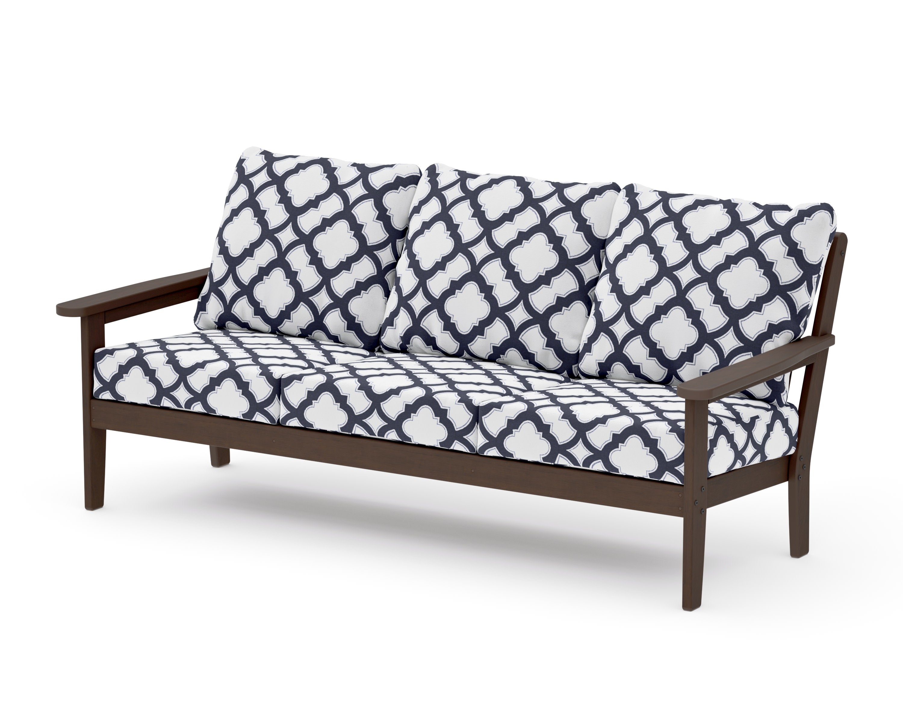 Cottage Deep Seating Sofa in Kona / Trellis Navy