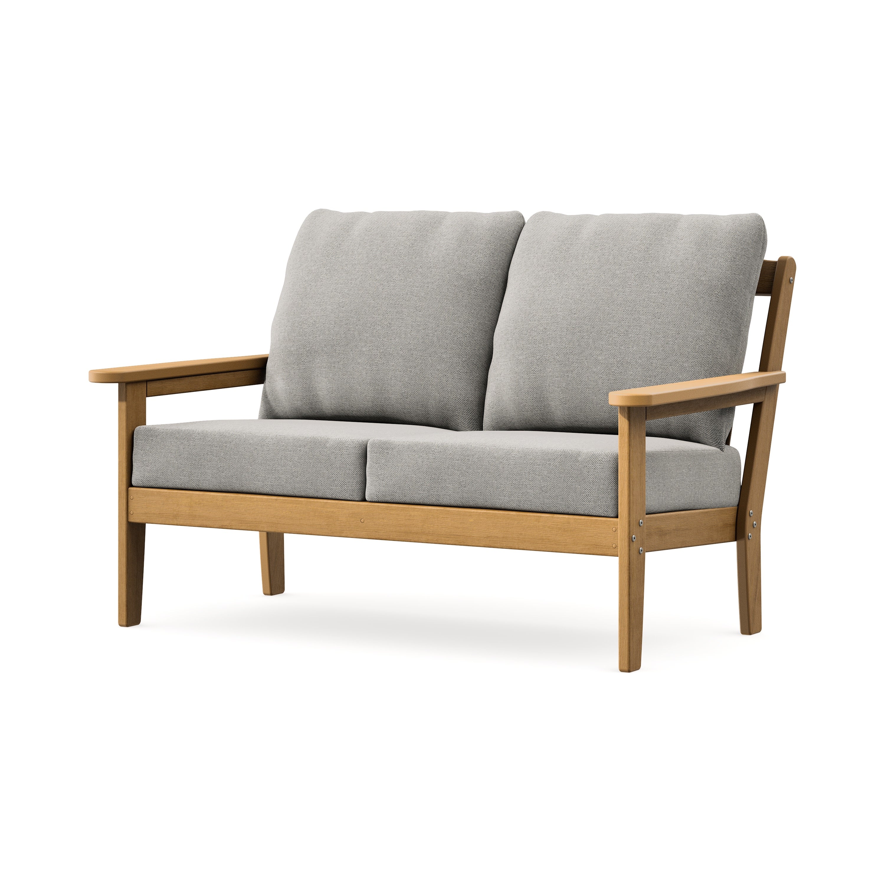 Cottage Deep Seating Loveseat in Natural / Weathered Tweed