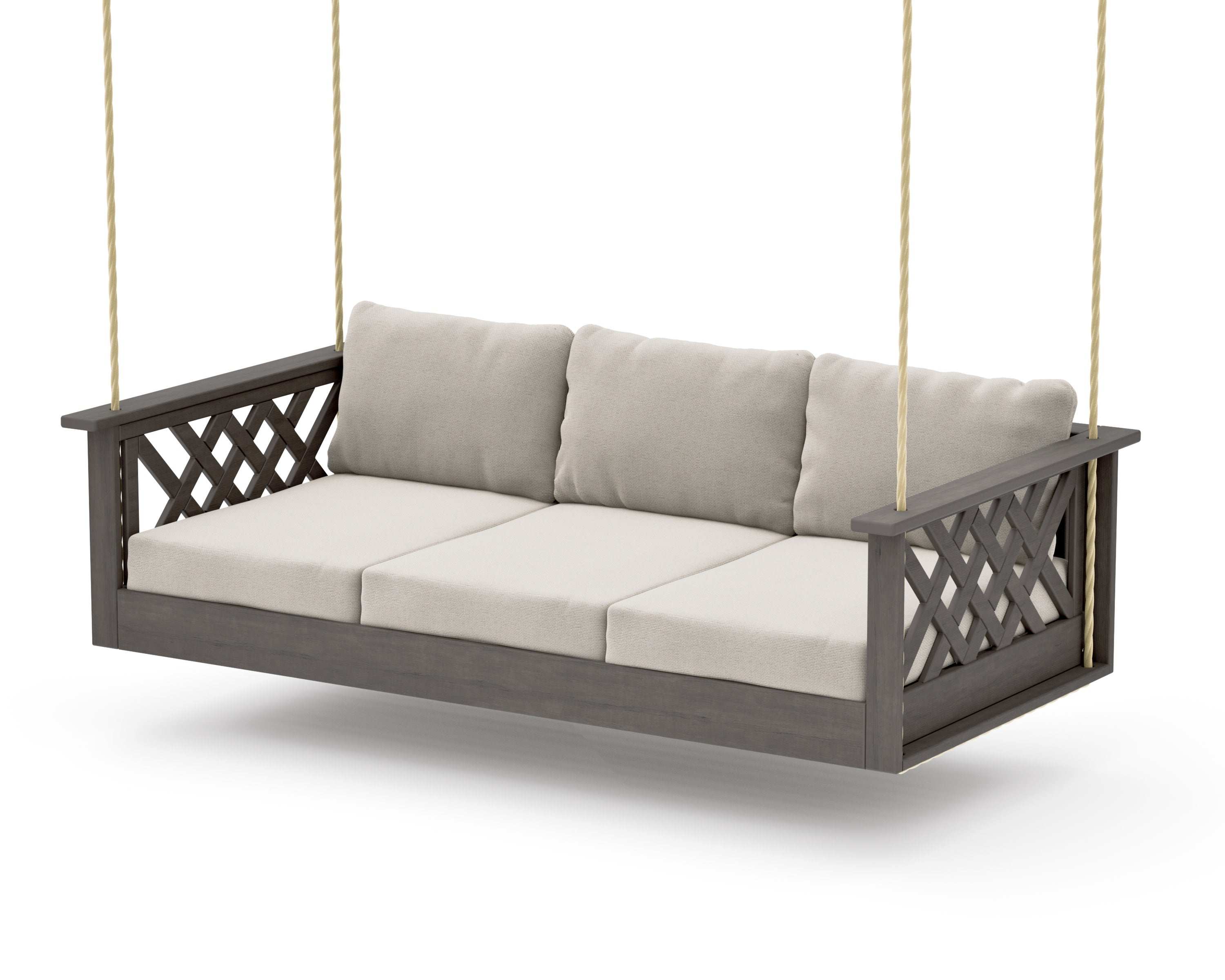 Wovendale Daybed Swing in Driftwood / Dune Burlap
