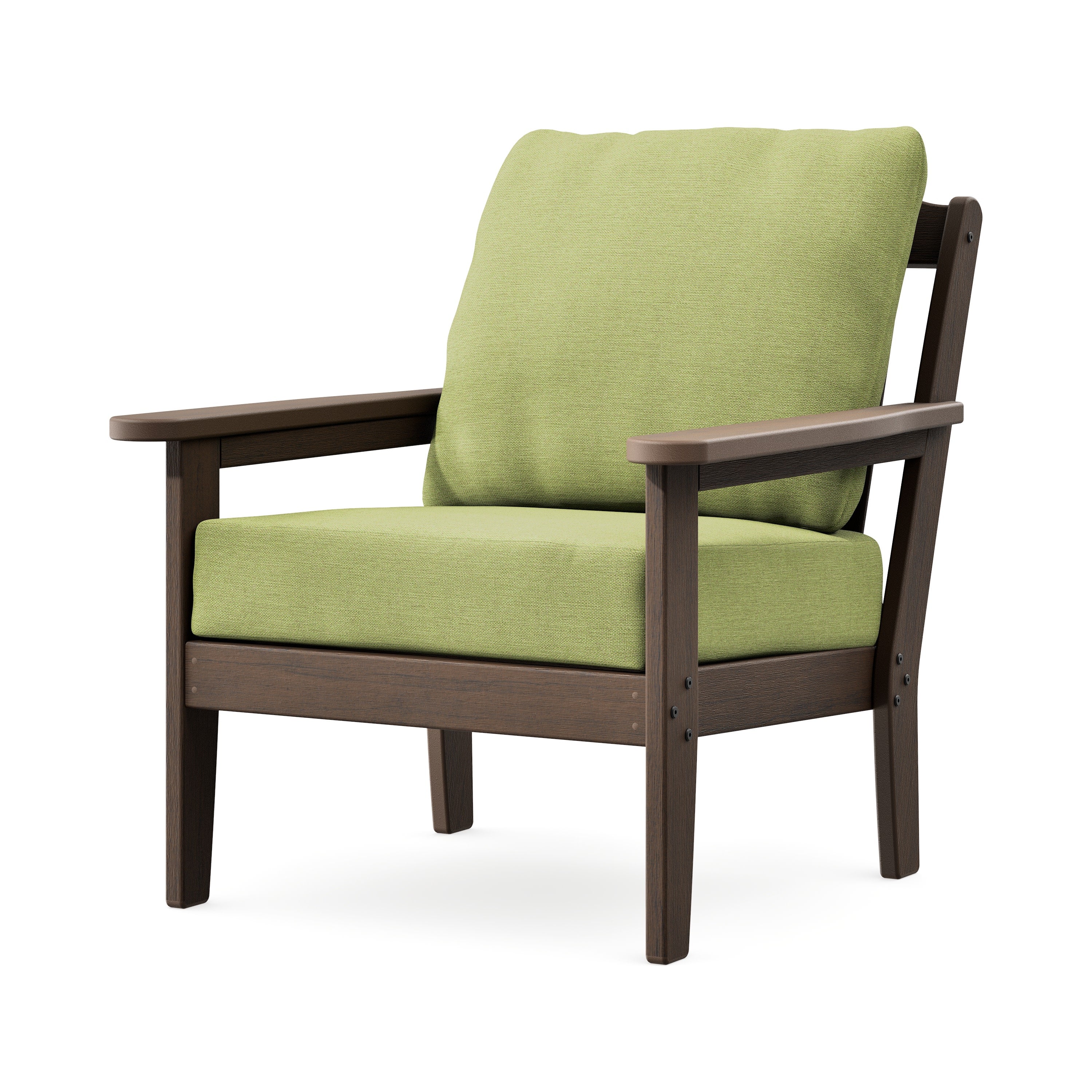Cottage Deep Seating Chair in Kona / Chartreuse Boucle