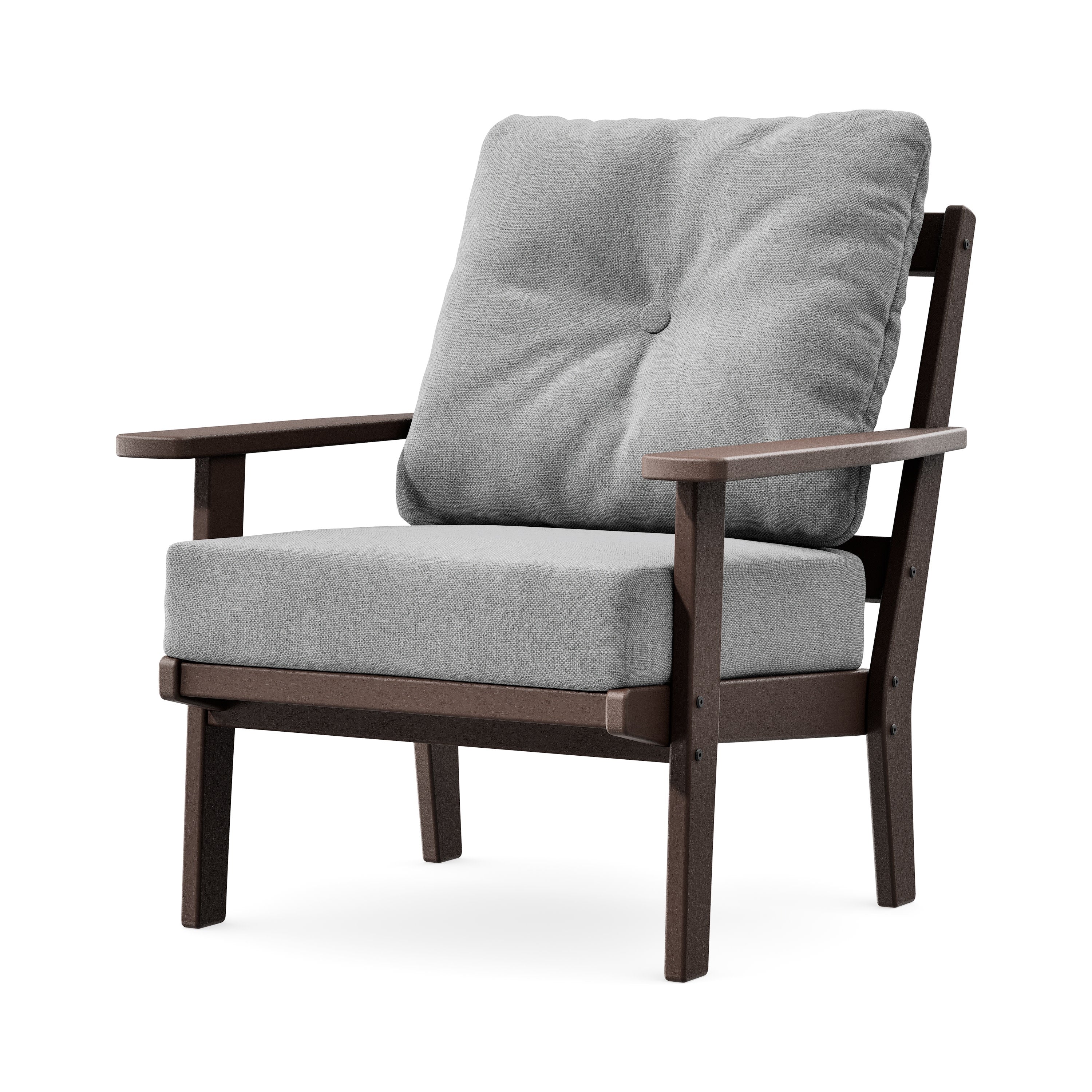 Prairie Deep Seating Chair in Mahogany / Grey Mist