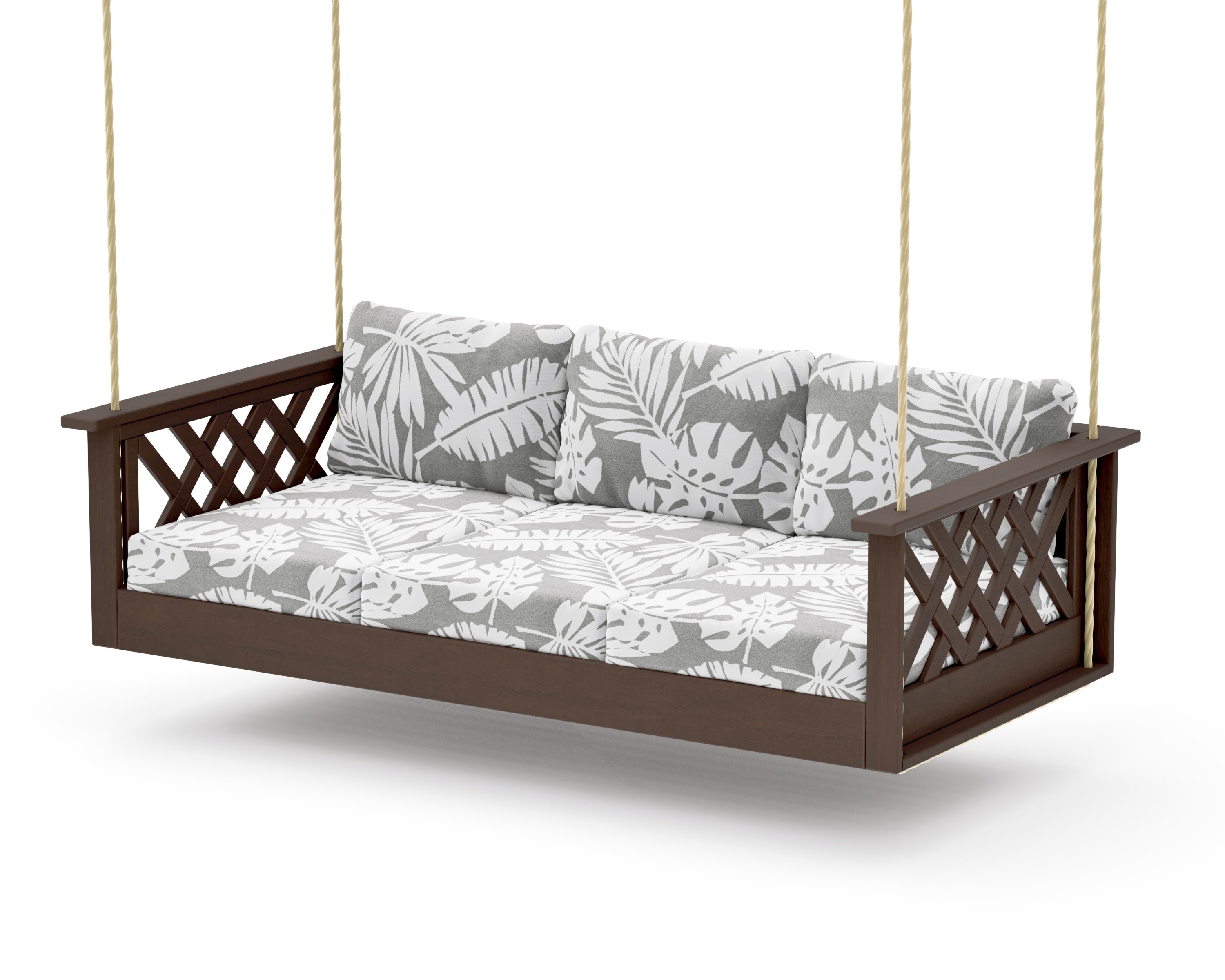 Wovendale Daybed Swing in Kona / Leaf Grey Mist