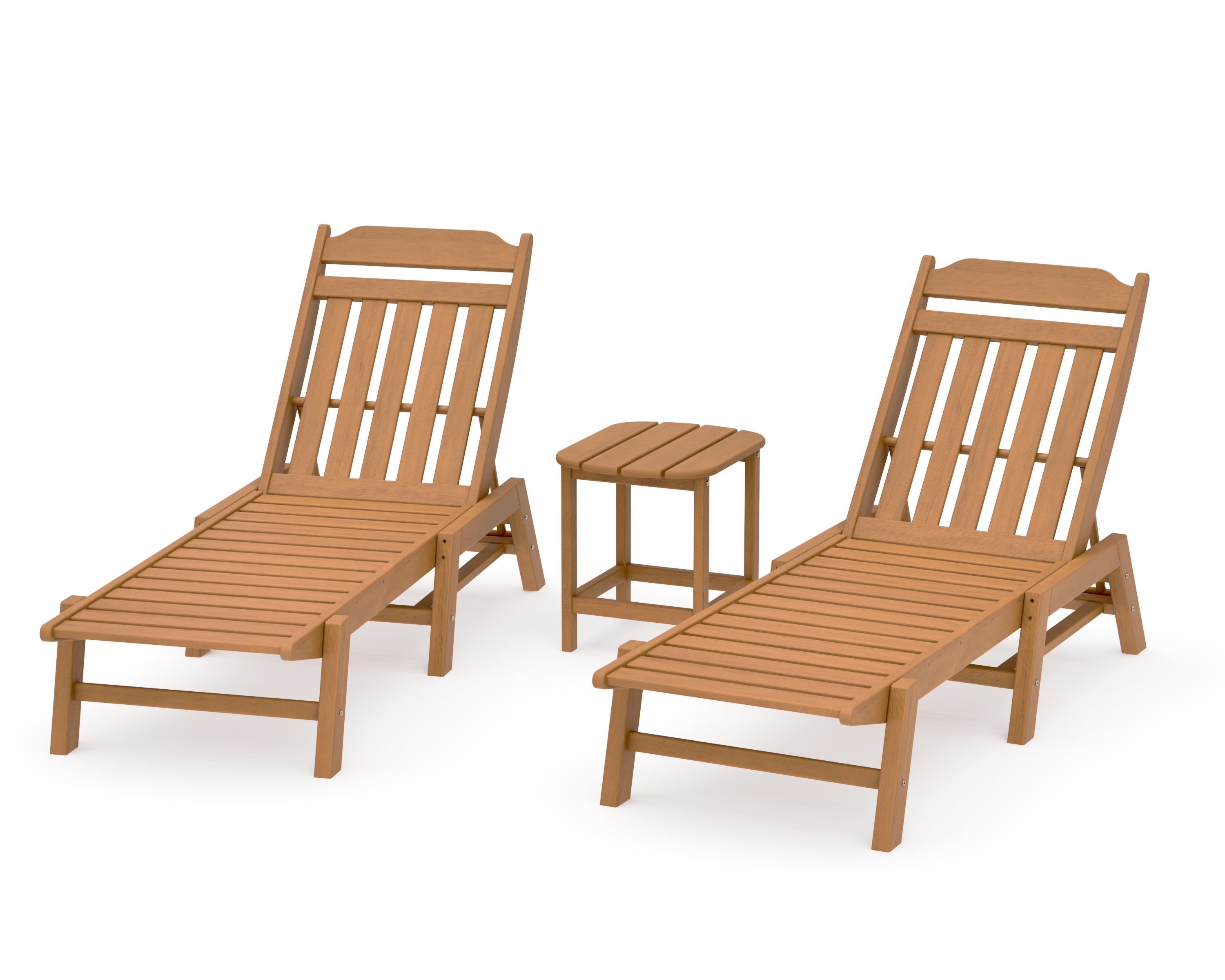 Cottage 3-Piece Chaise Set in Natural