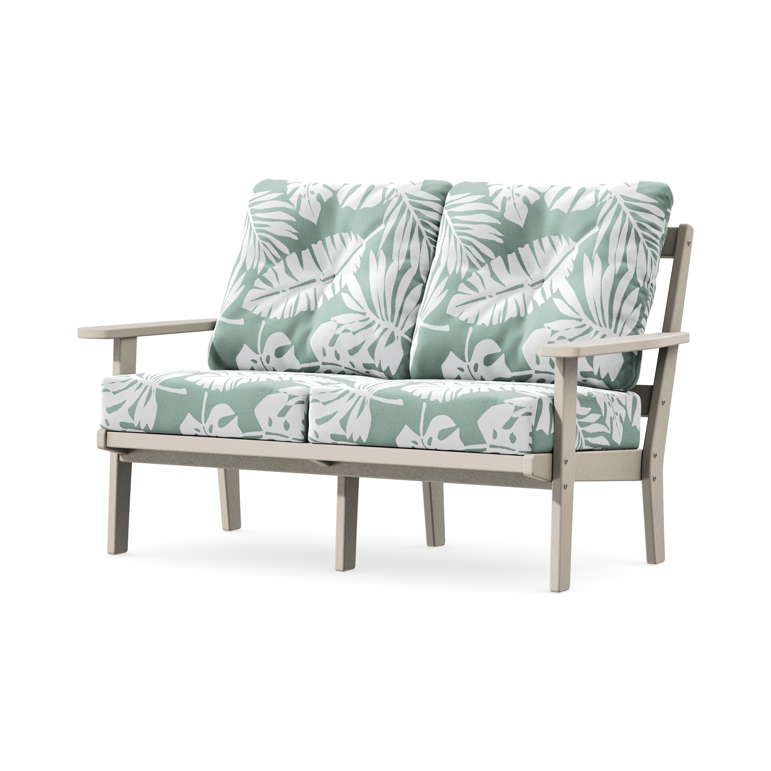 Prairie Deep SeatingLoveseat in Sand / Leaf Glacier Spa