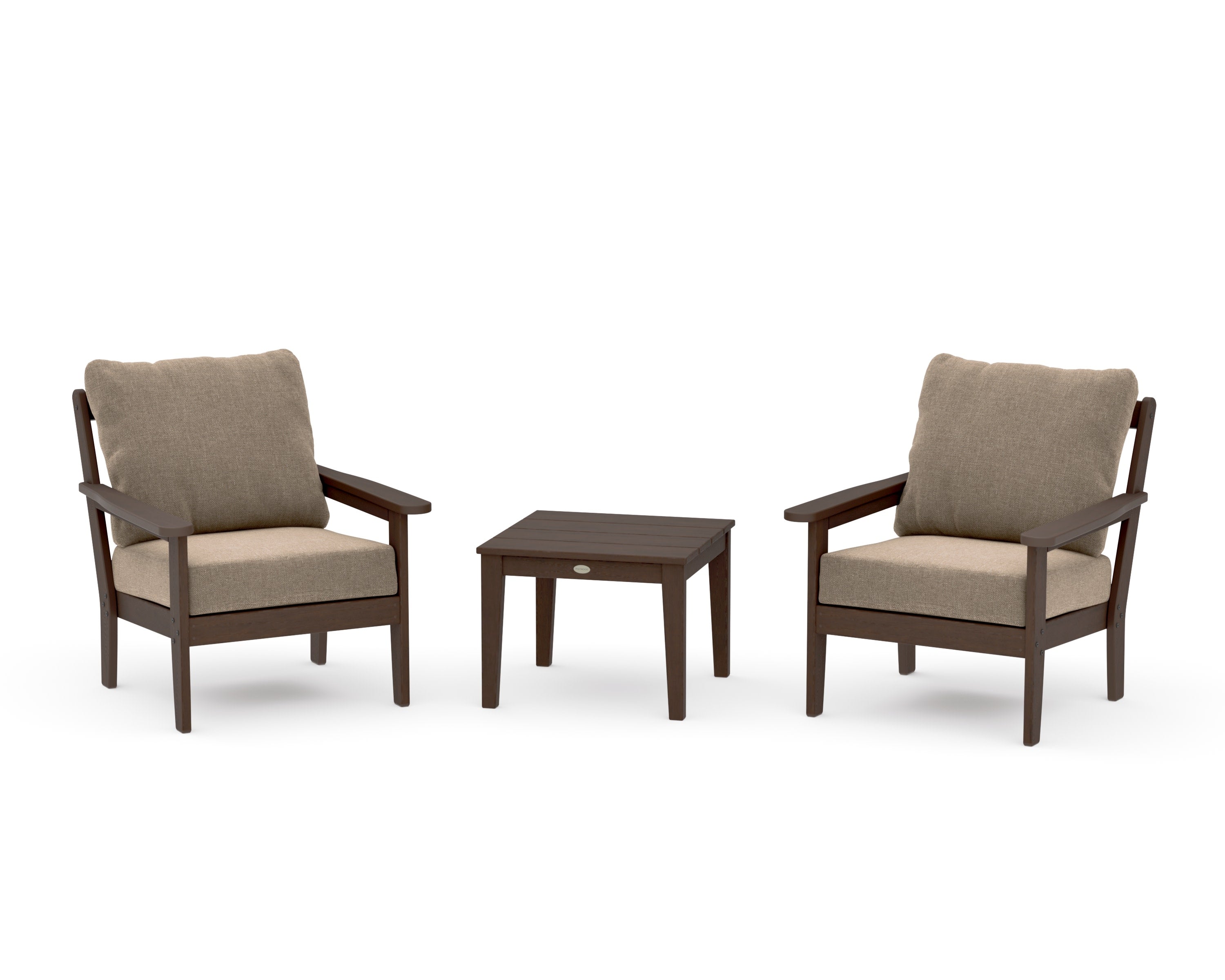 Cottage 3-Piece Deep Seating Set in Kona / Spiced Burlap