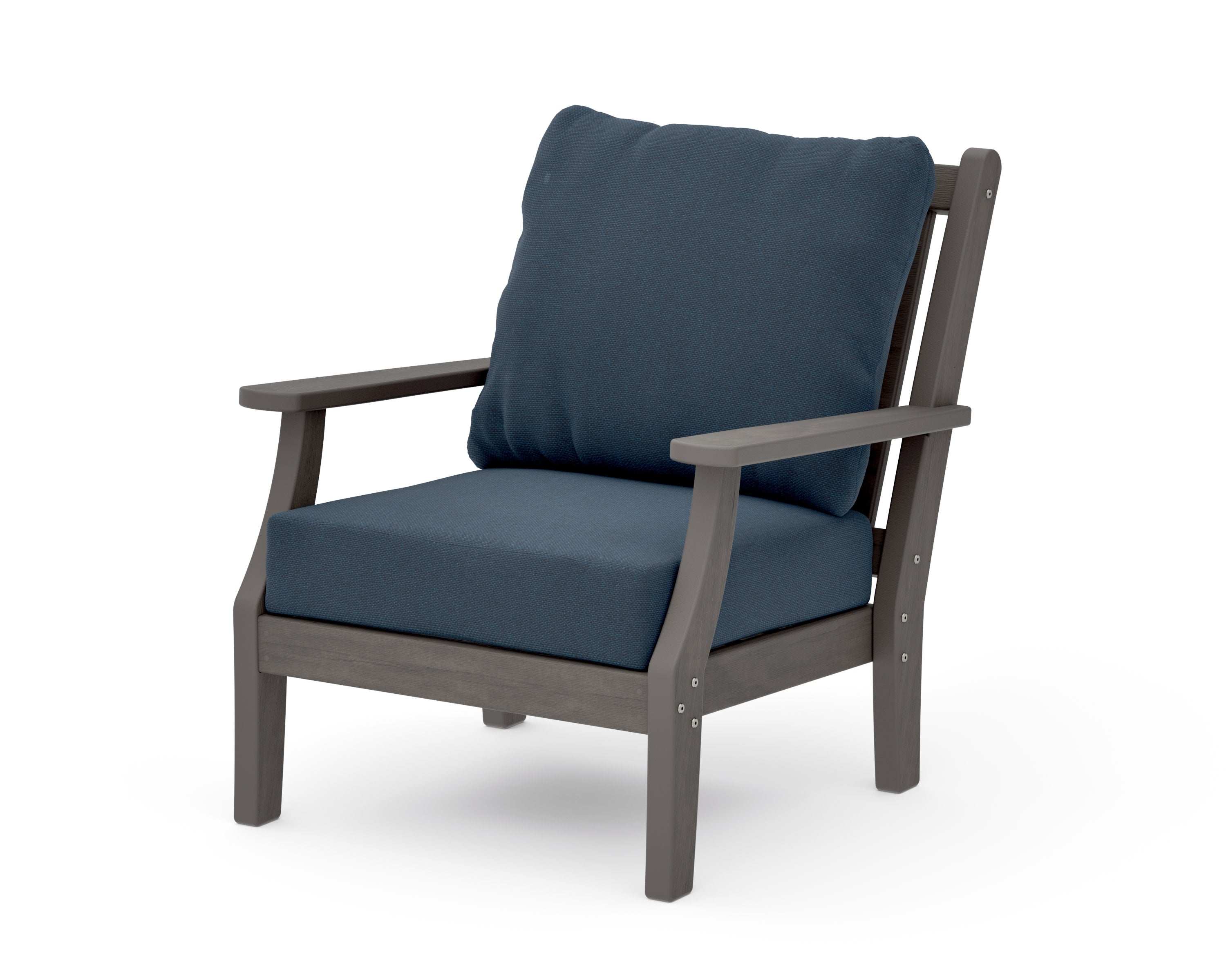Wovendale Deep Seating Chair in Driftwood / Marine Indigo