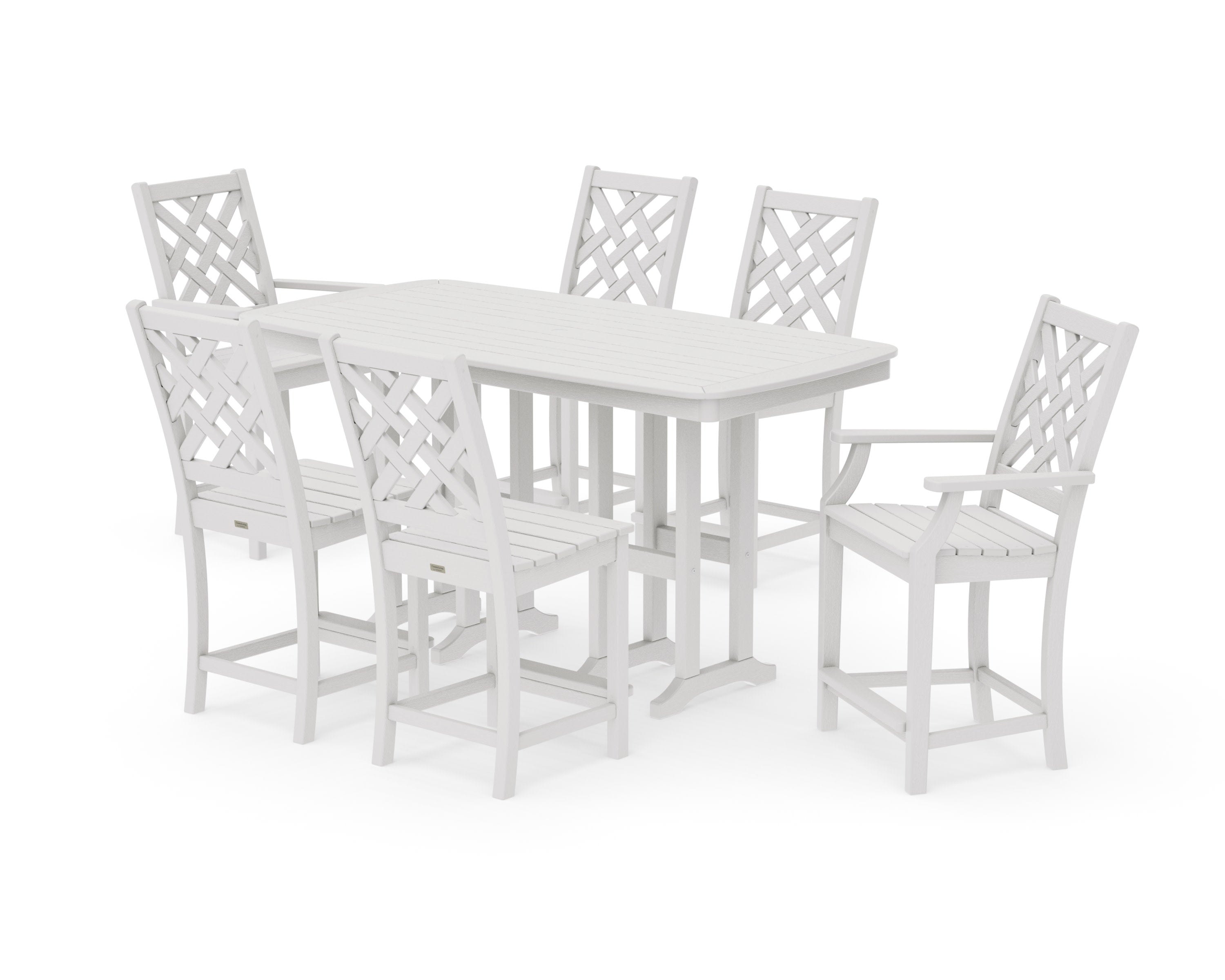 Wovendale 7-Piece Counter Set in Vintage White