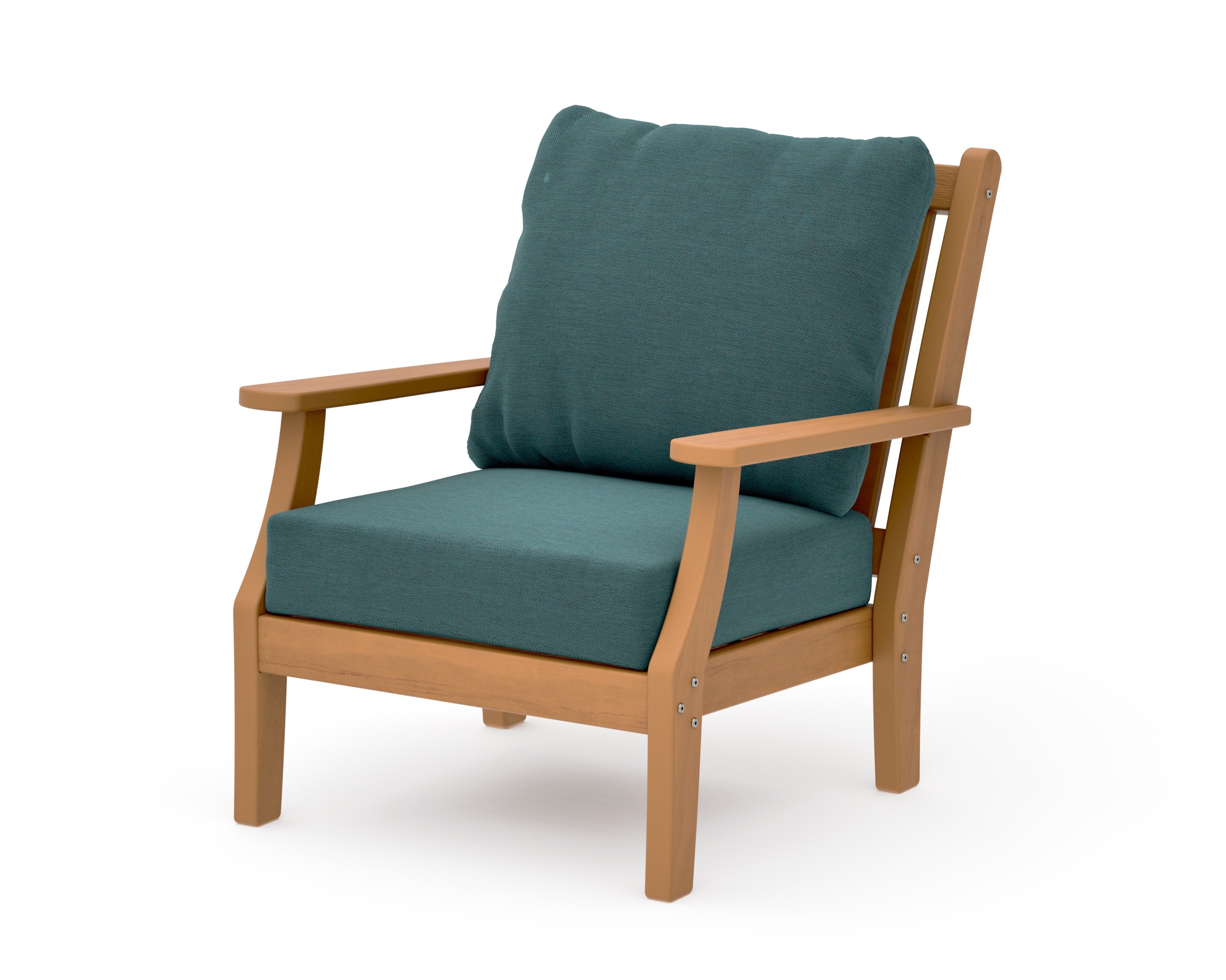 Wovendale Deep Seating Chair in Natural / Ocean Teal