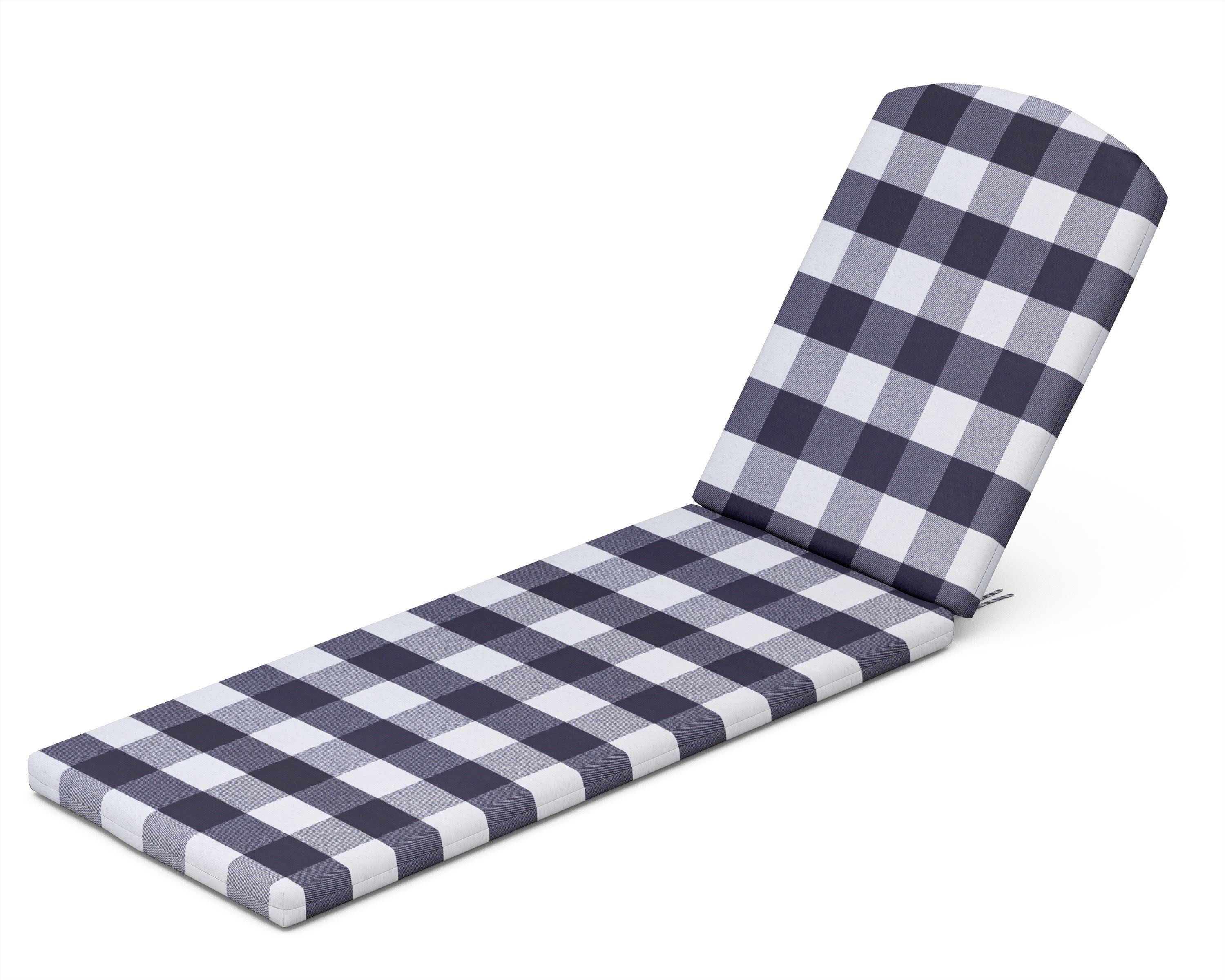 Chaise Cushion in Buffalo Plaid Navy