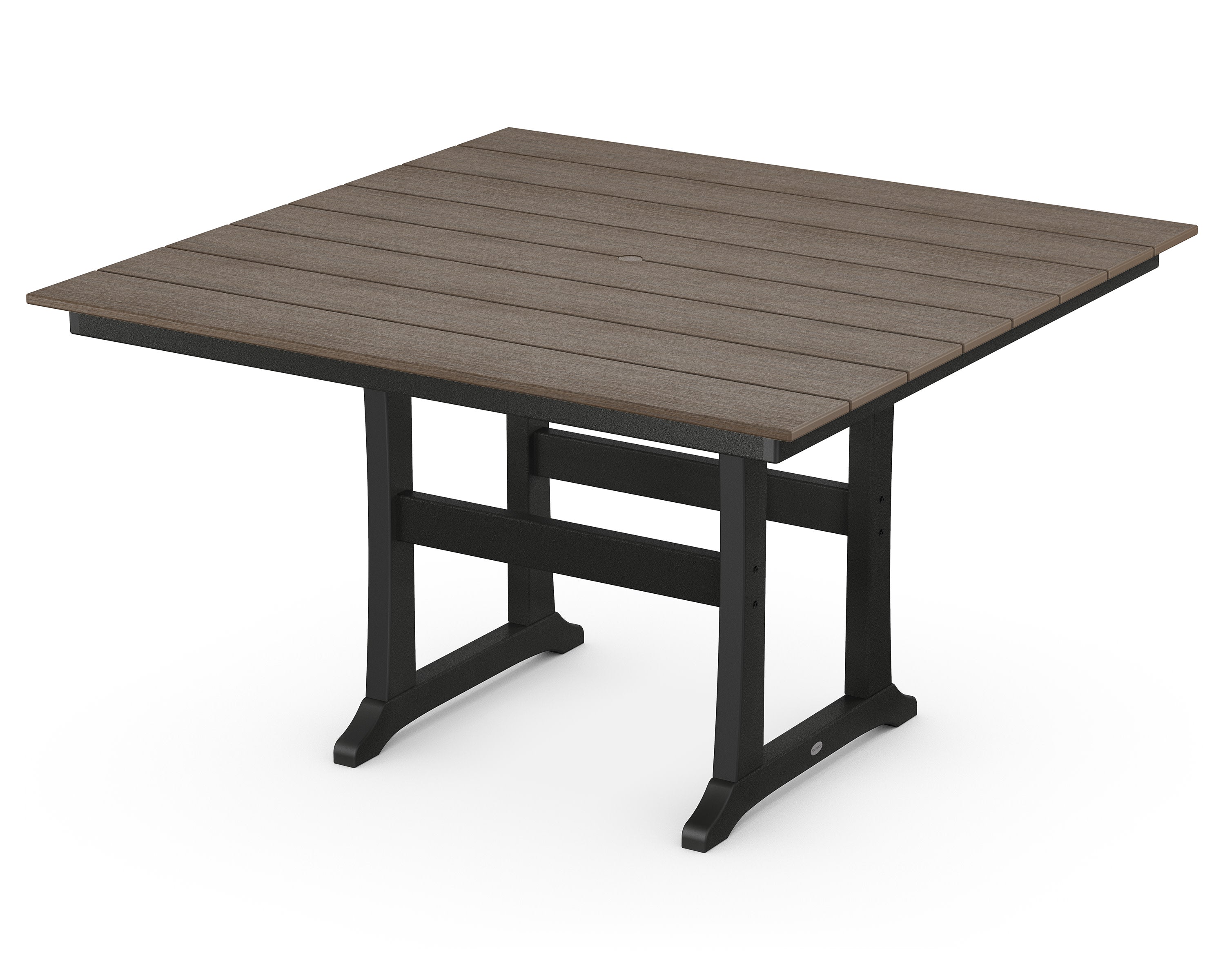 Farmhouse Trestle 59" Counter Table in Black / Kona