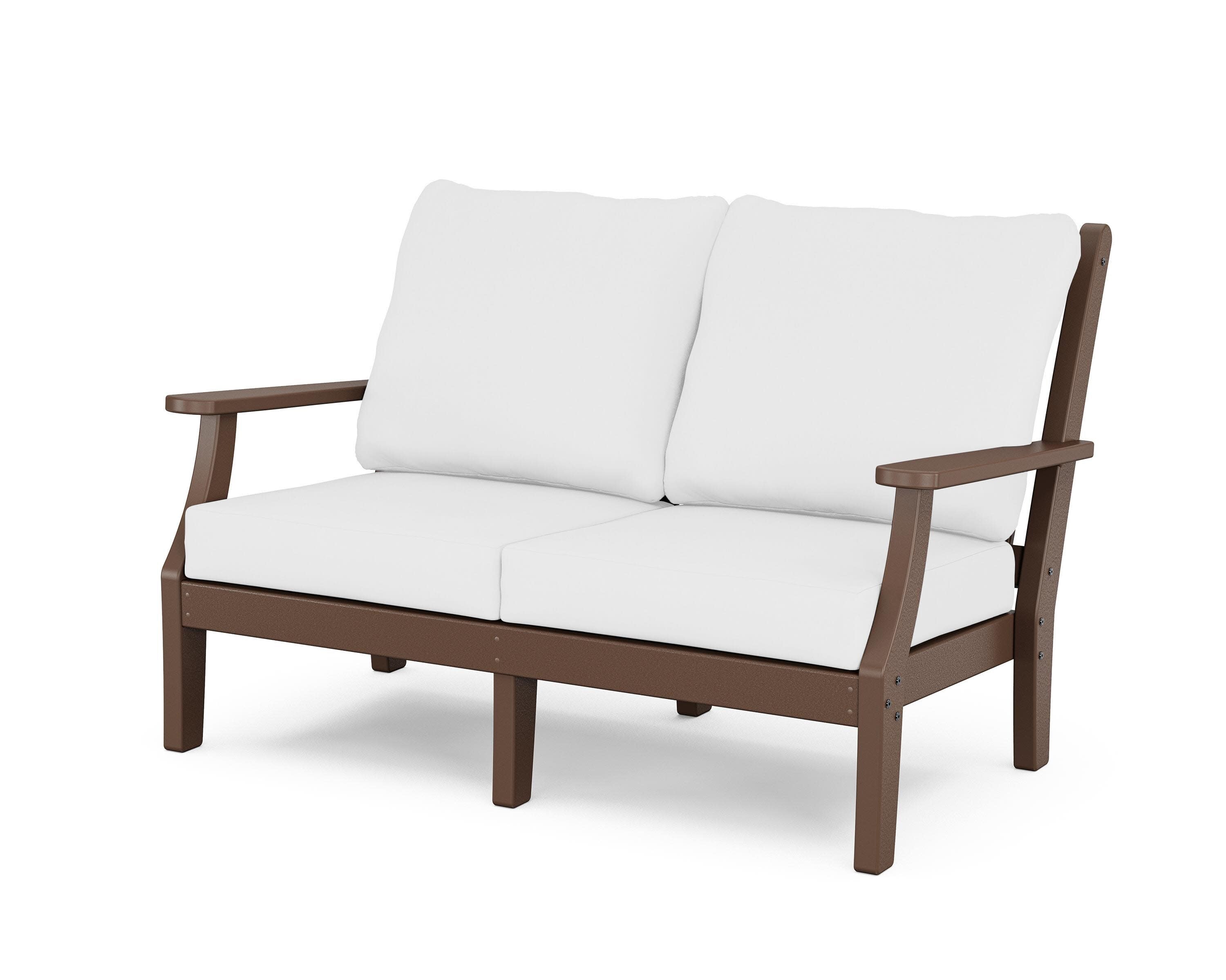 Wovendale Deep Seating Loveseat in Mahogany / Natural