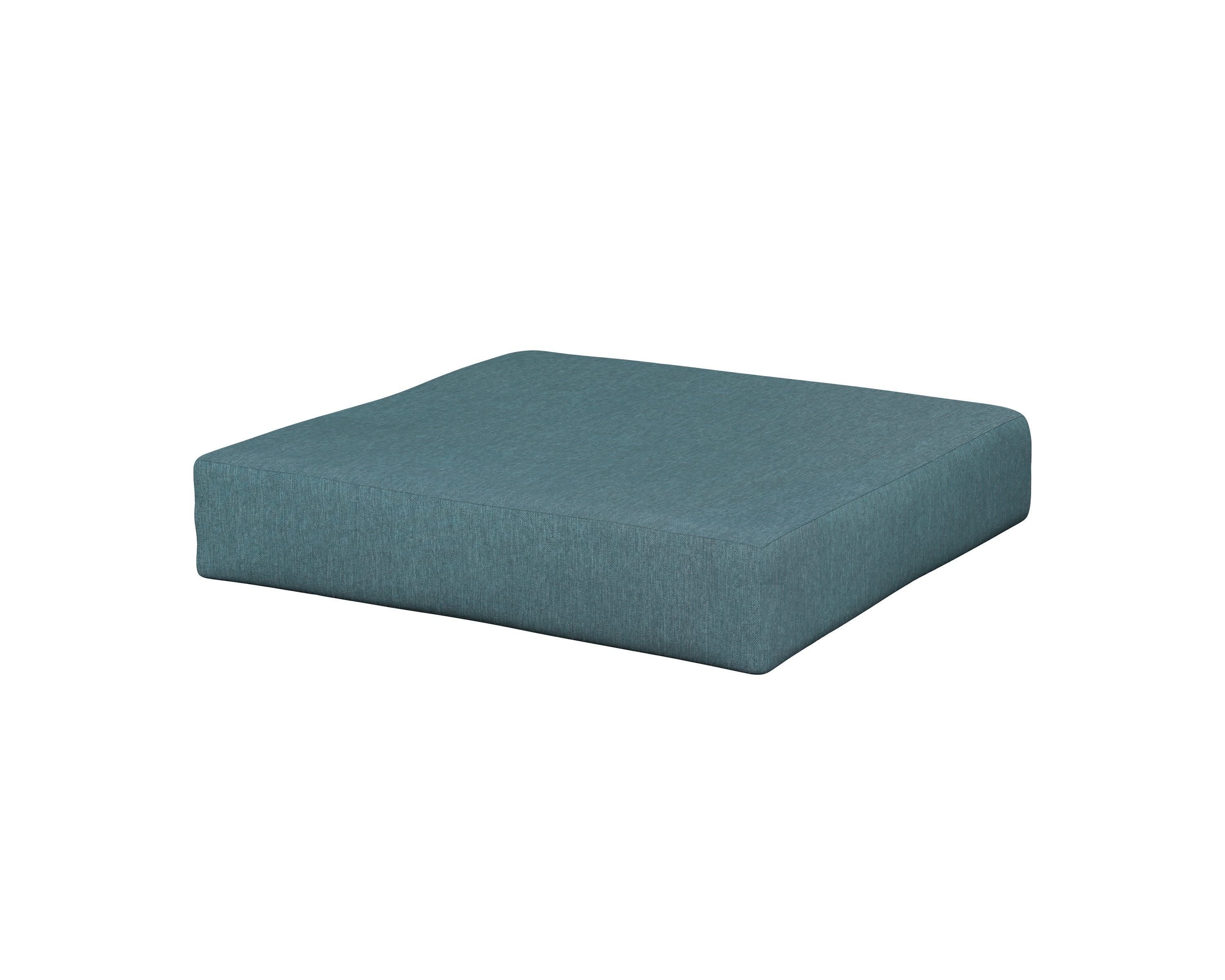 Vineyard Ottoman Cushion in Ocean Teal