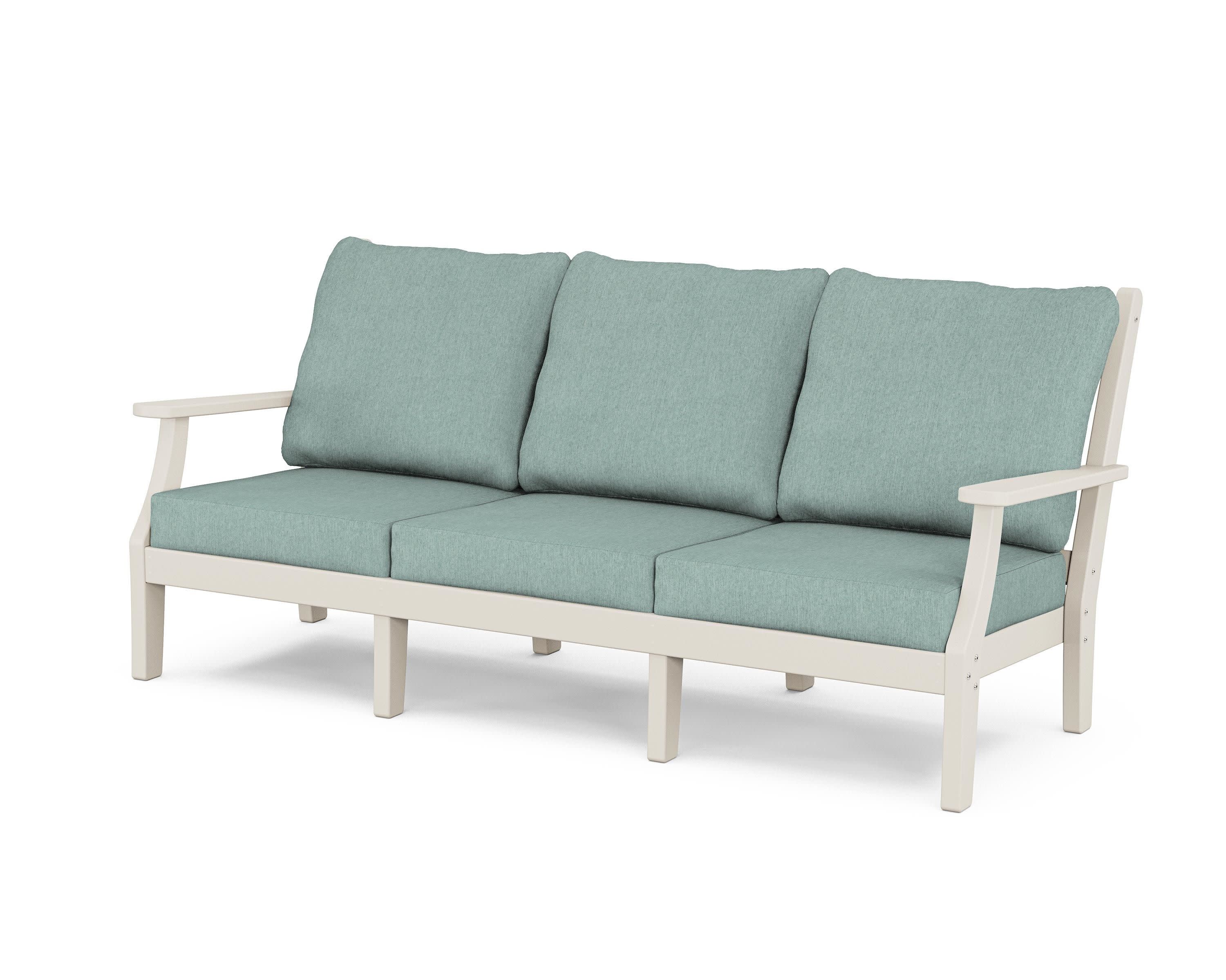Wovendale Deep Seating Sofa in Sand / Glacier Spa