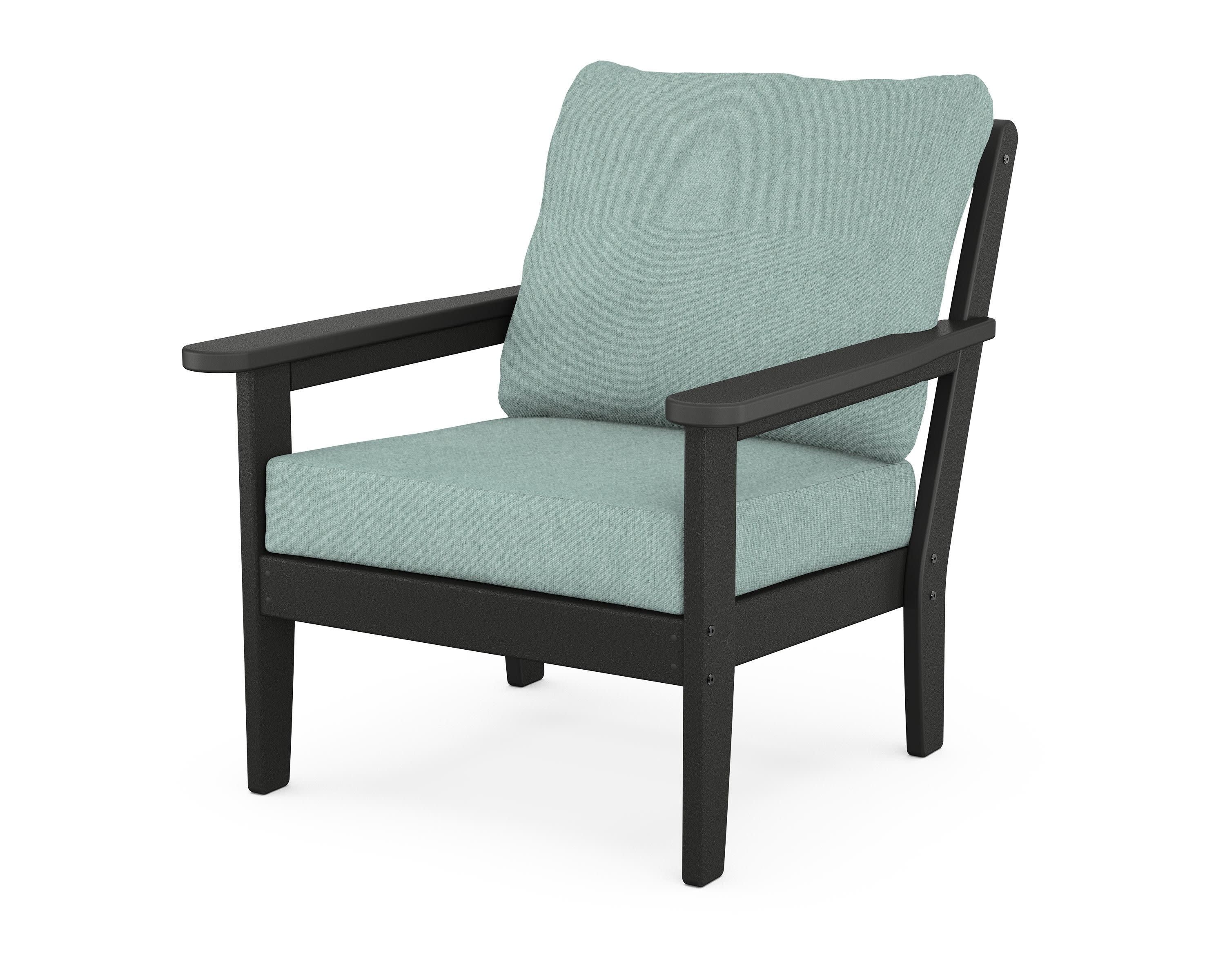 Cottage Deep Seating Chair in Black / Glacier Spa
