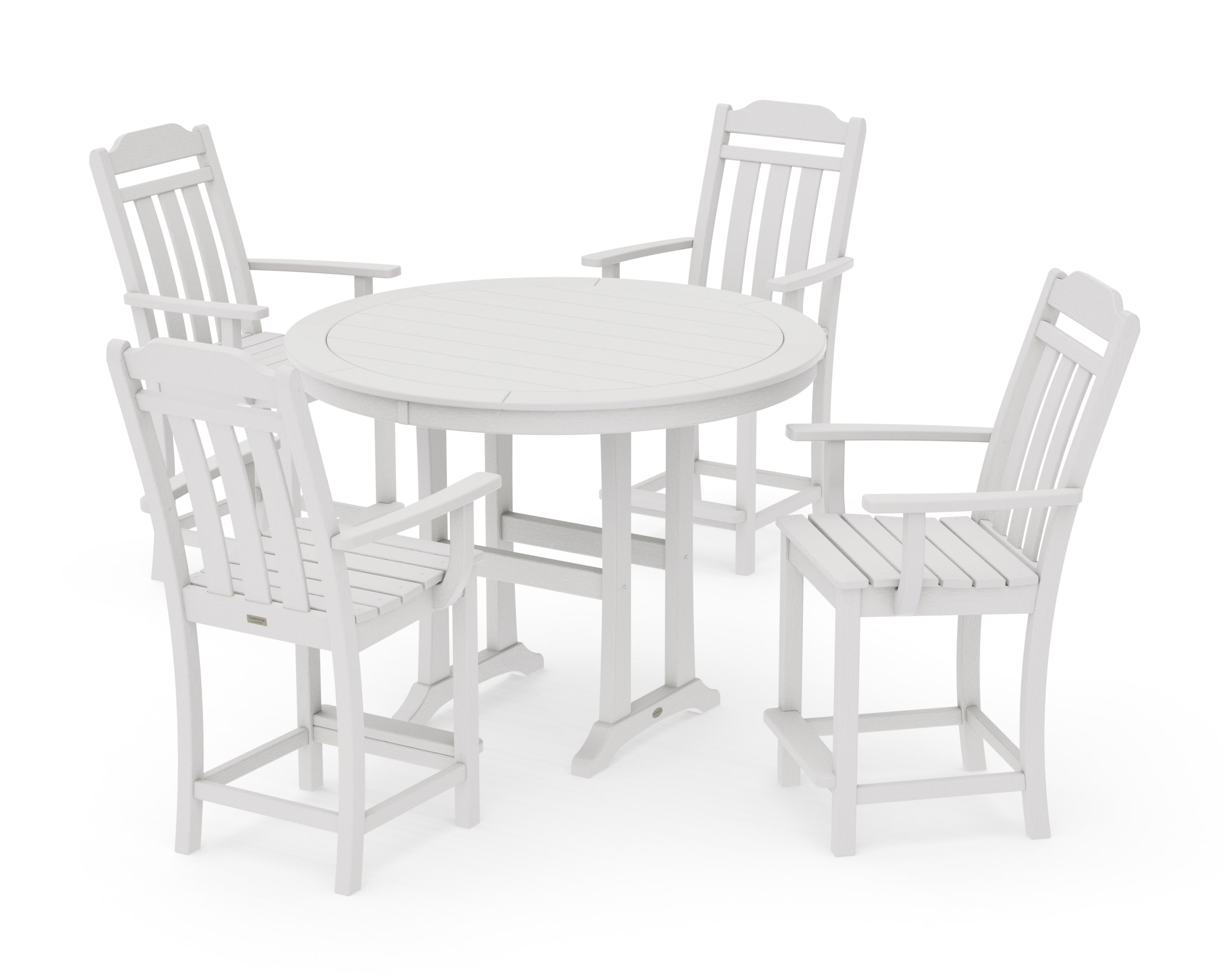 Cottage 5-Piece Round Counter Set in Vintage White