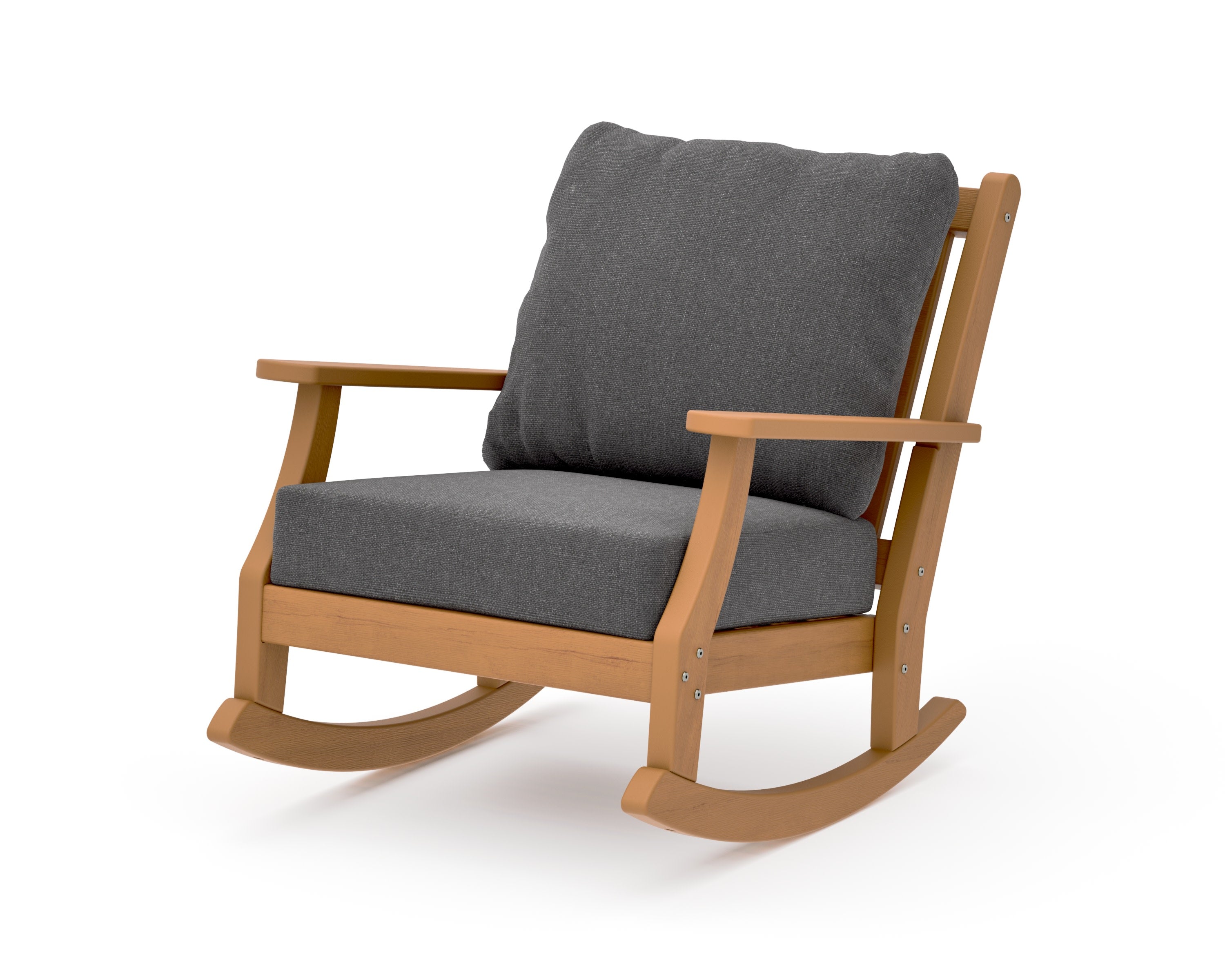 Wovendale Deep Seating Rocking Chair in Natural / Ash Charcoal