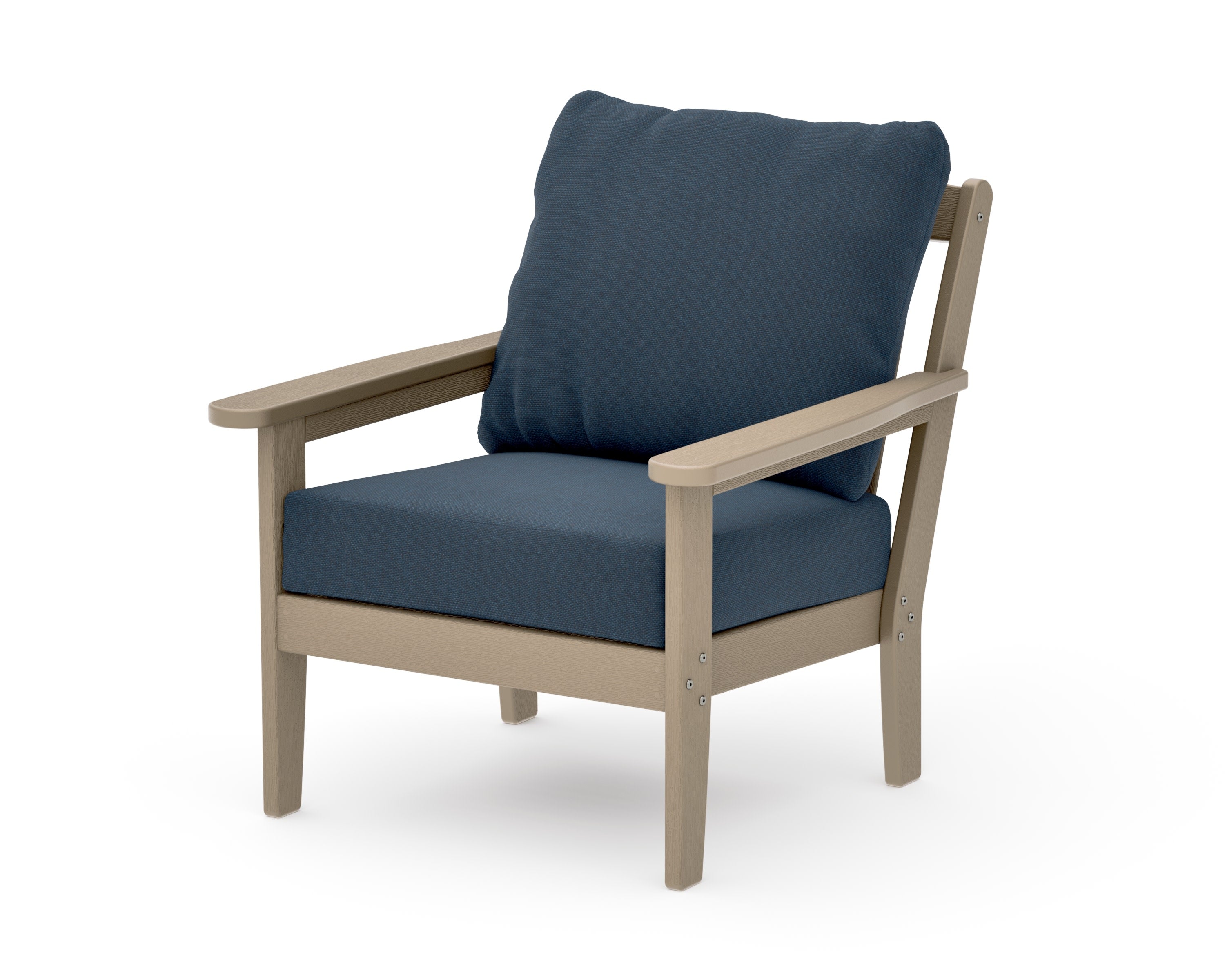Cottage Deep Seating Chair in Vintage Sahara / Marine Indigo