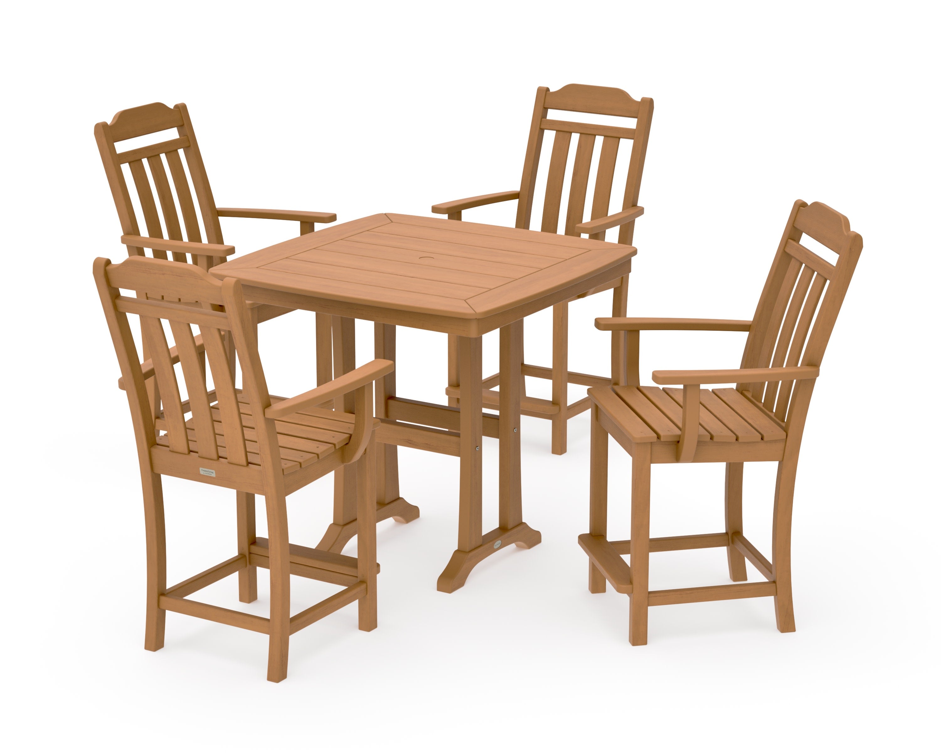 Cottage 5-Piece Counter Set with Trestle Legs in Natural