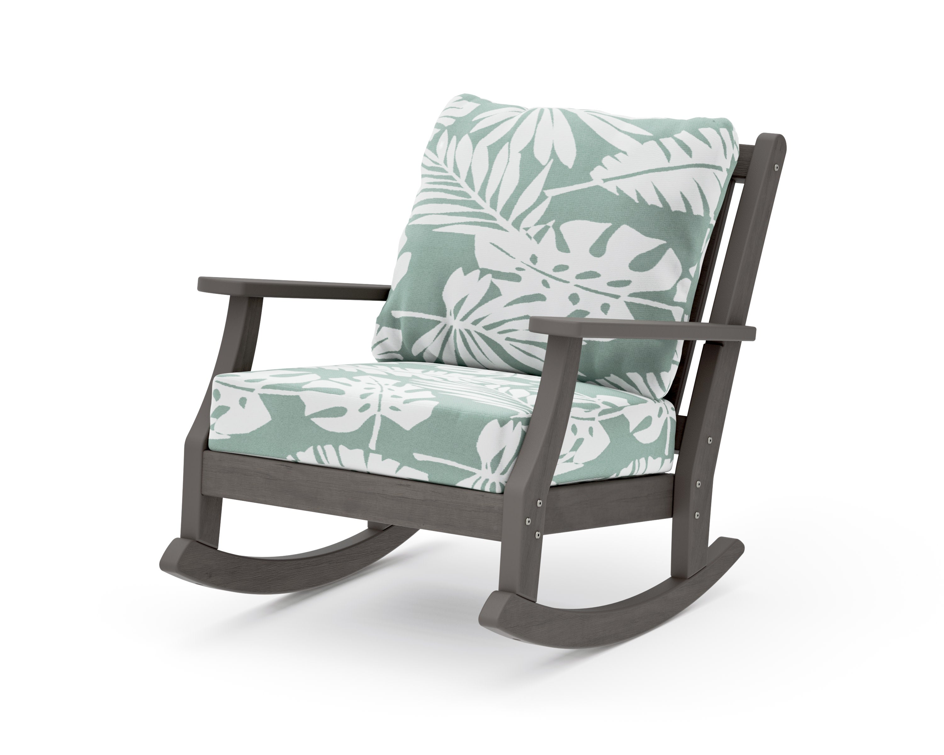 Wovendale Deep Seating Rocking Chair in Driftwood / Leaf Glacier Spa