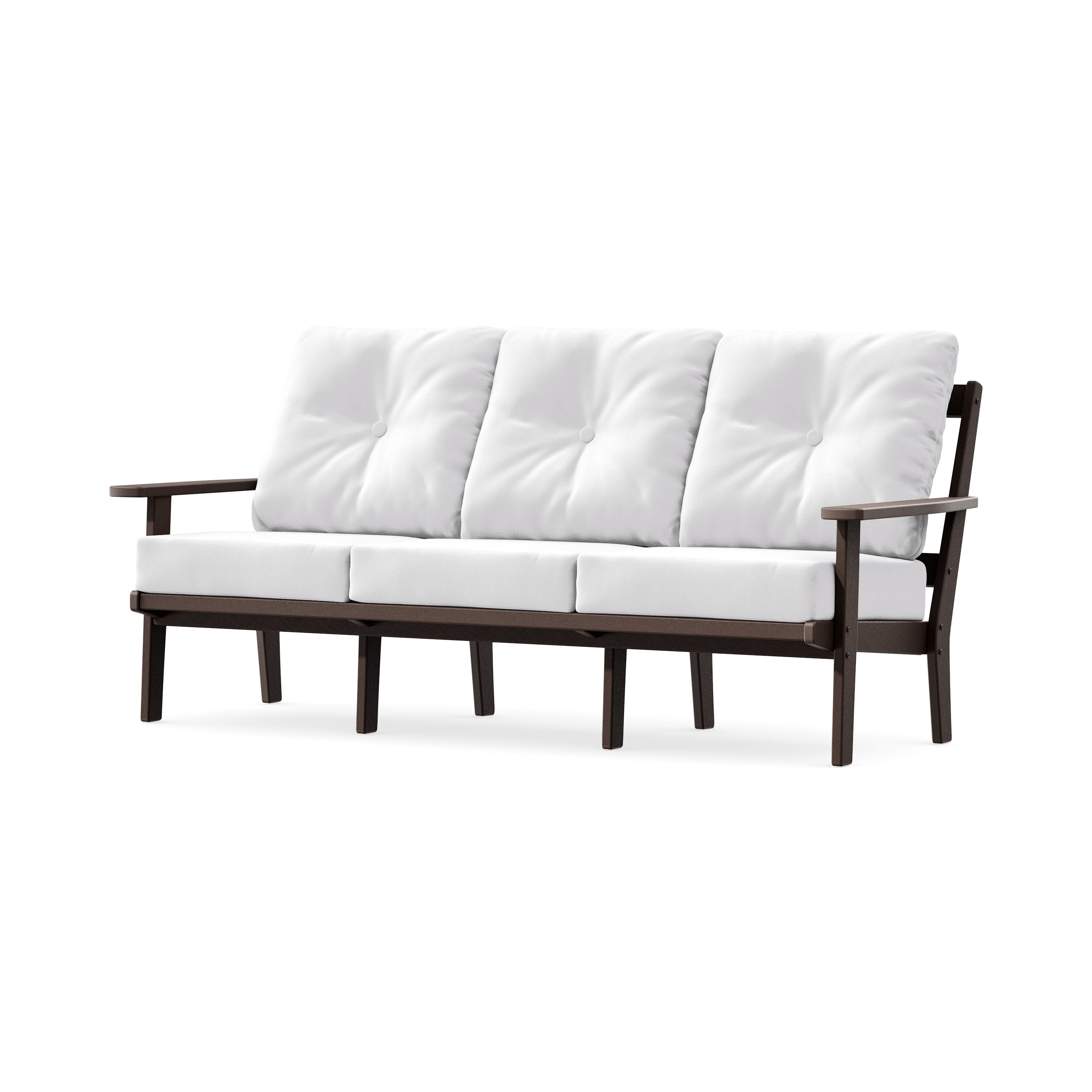 PrairieDeep Seating Sofa in Mahogany / Natural