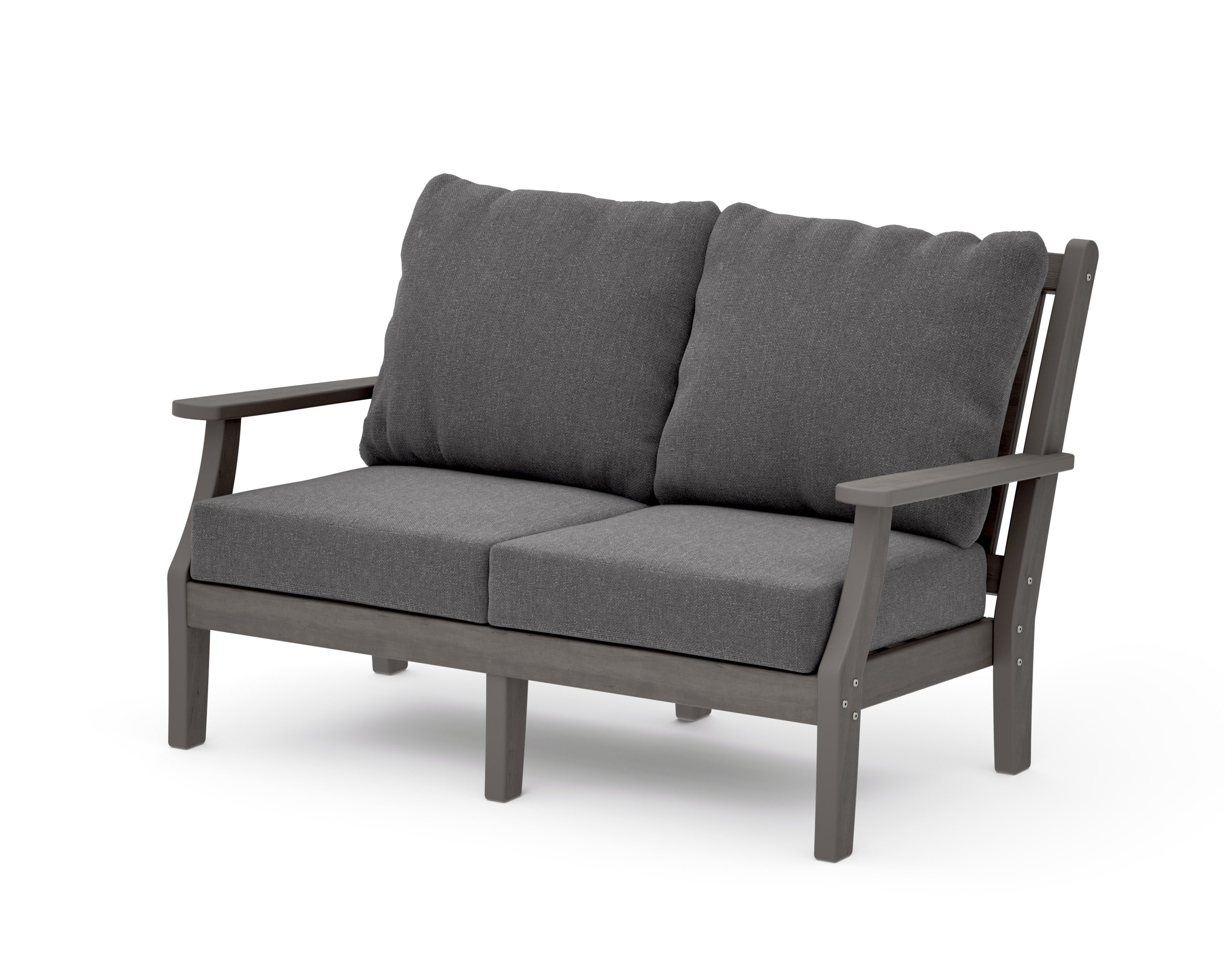 Wovendale Deep Seating Loveseat in Driftwood / Ash Charcoal