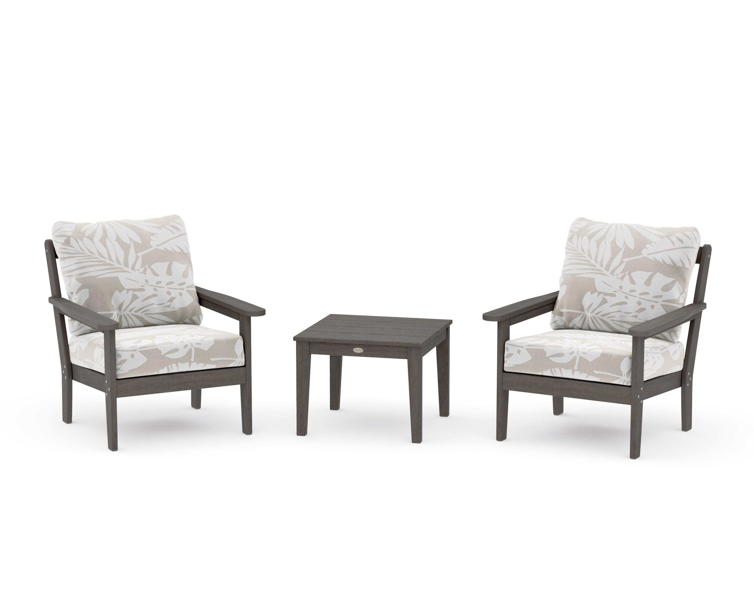 Cottage 3-Piece Deep Seating Set in Driftwood / Leaf Dune Burlap