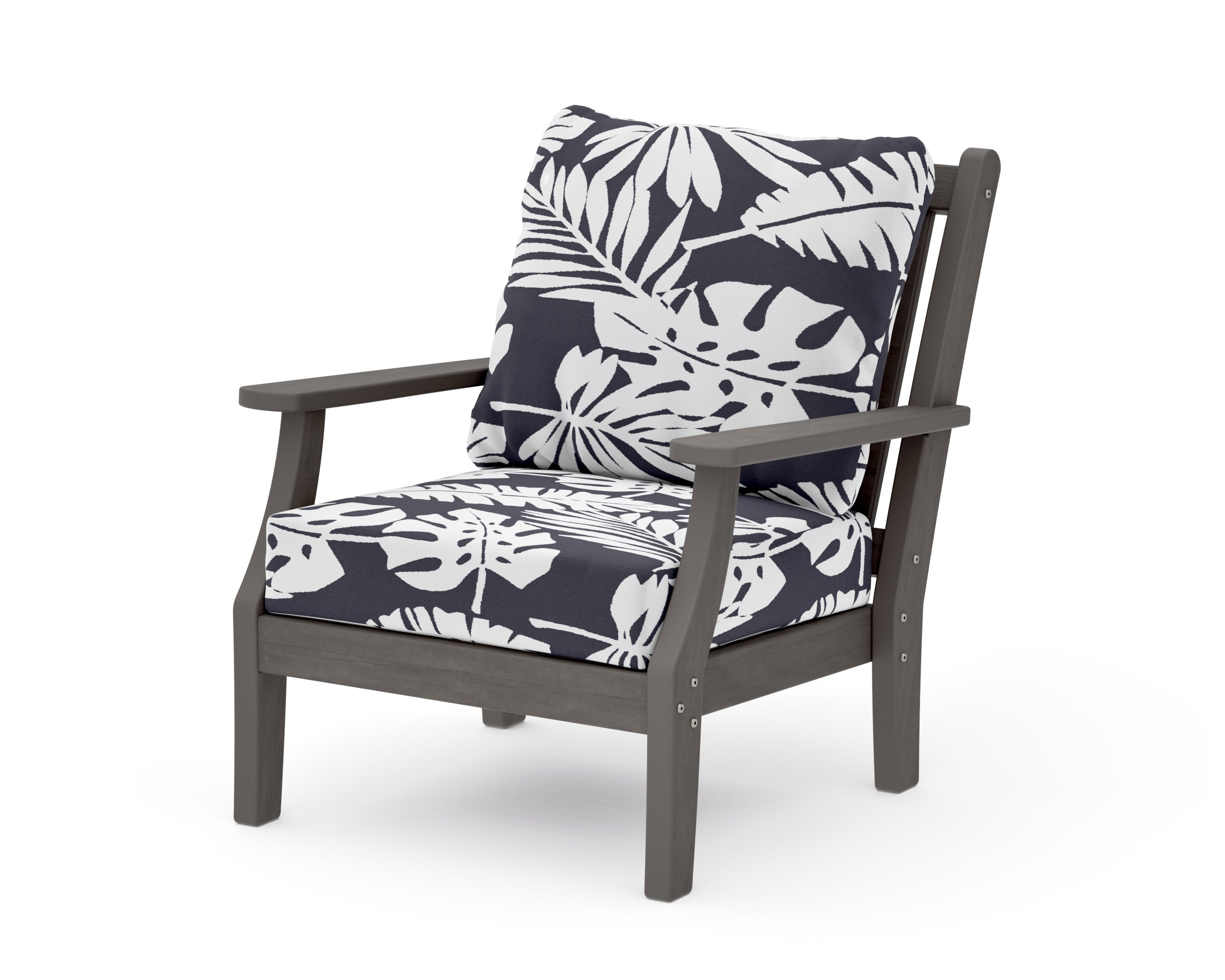 Wovendale Deep Seating Chair in Driftwood / Leaf Navy