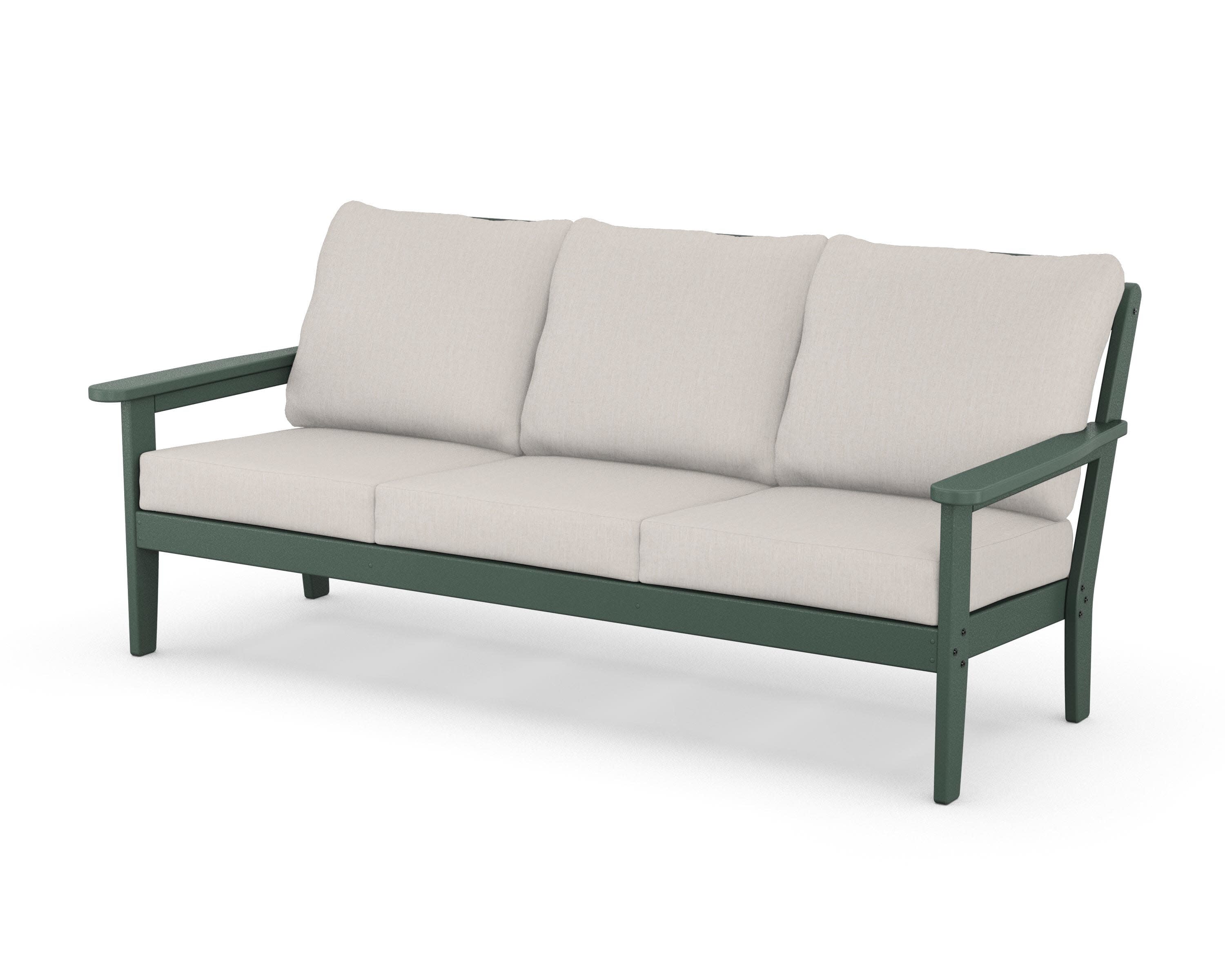Cottage Deep Seating Sofa in Green / Cast Ash