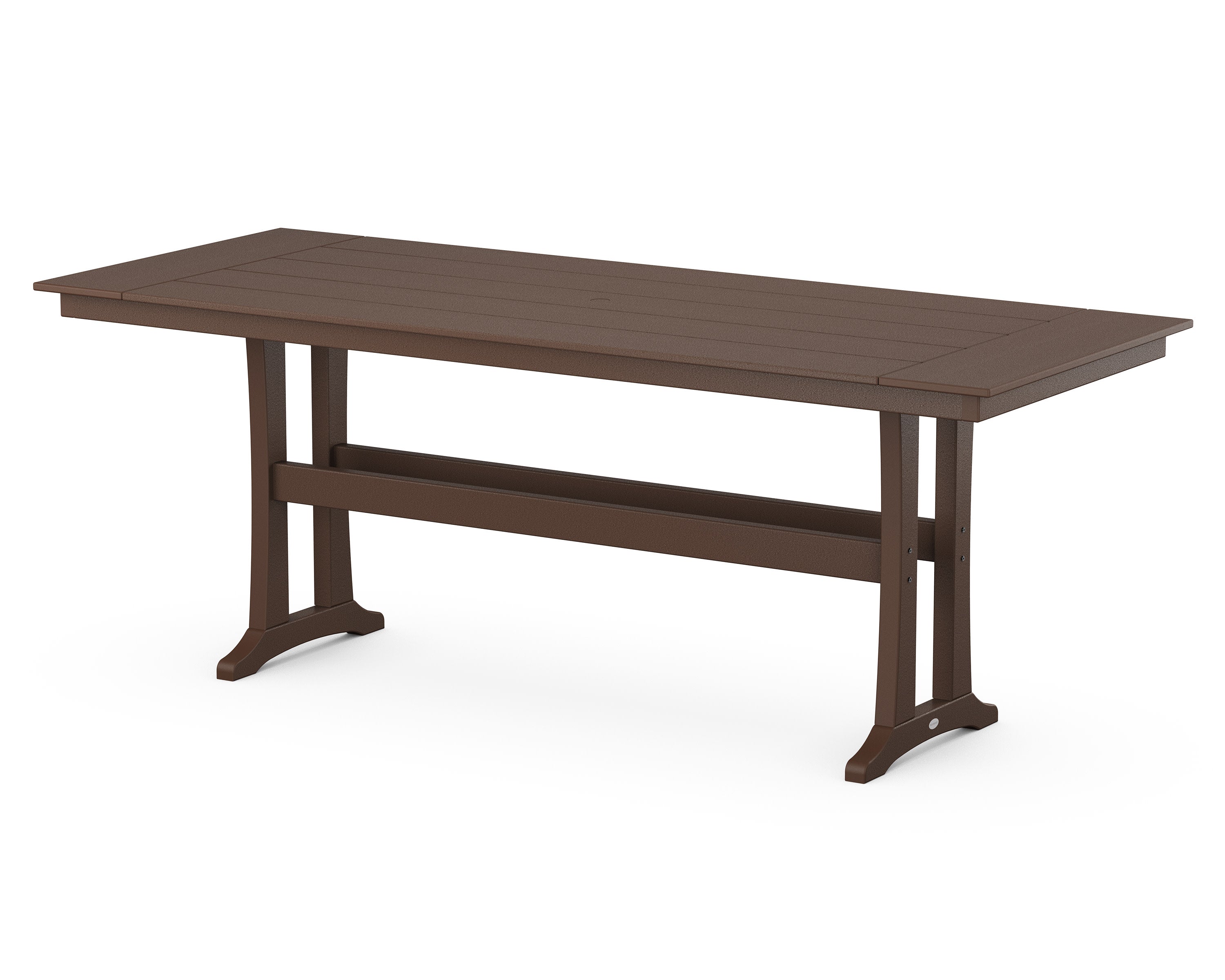 Farmhouse Trestle 38" x 96" Counter Table in Mahogany