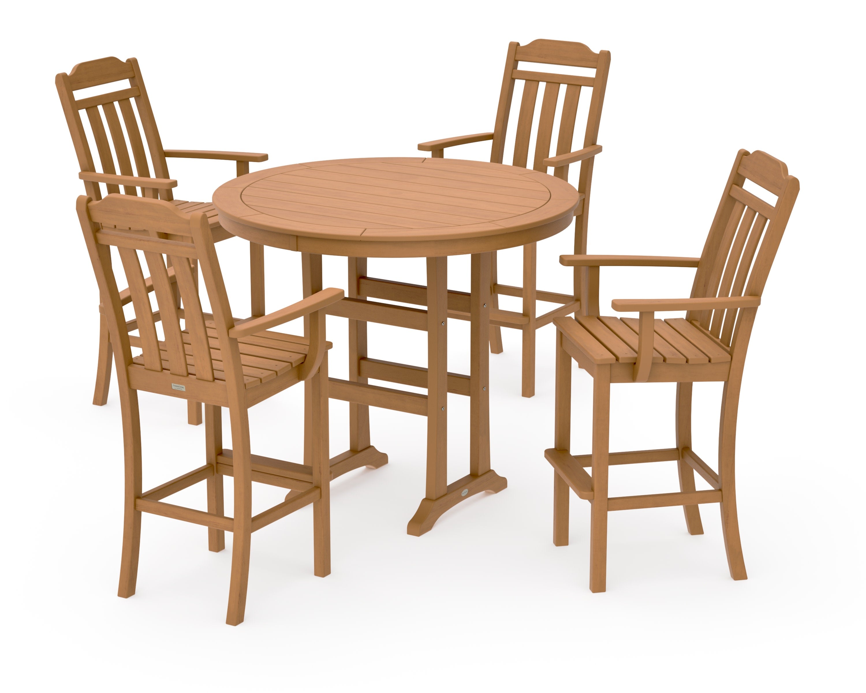 Cottage 5-Piece Round Bar Set in Natural