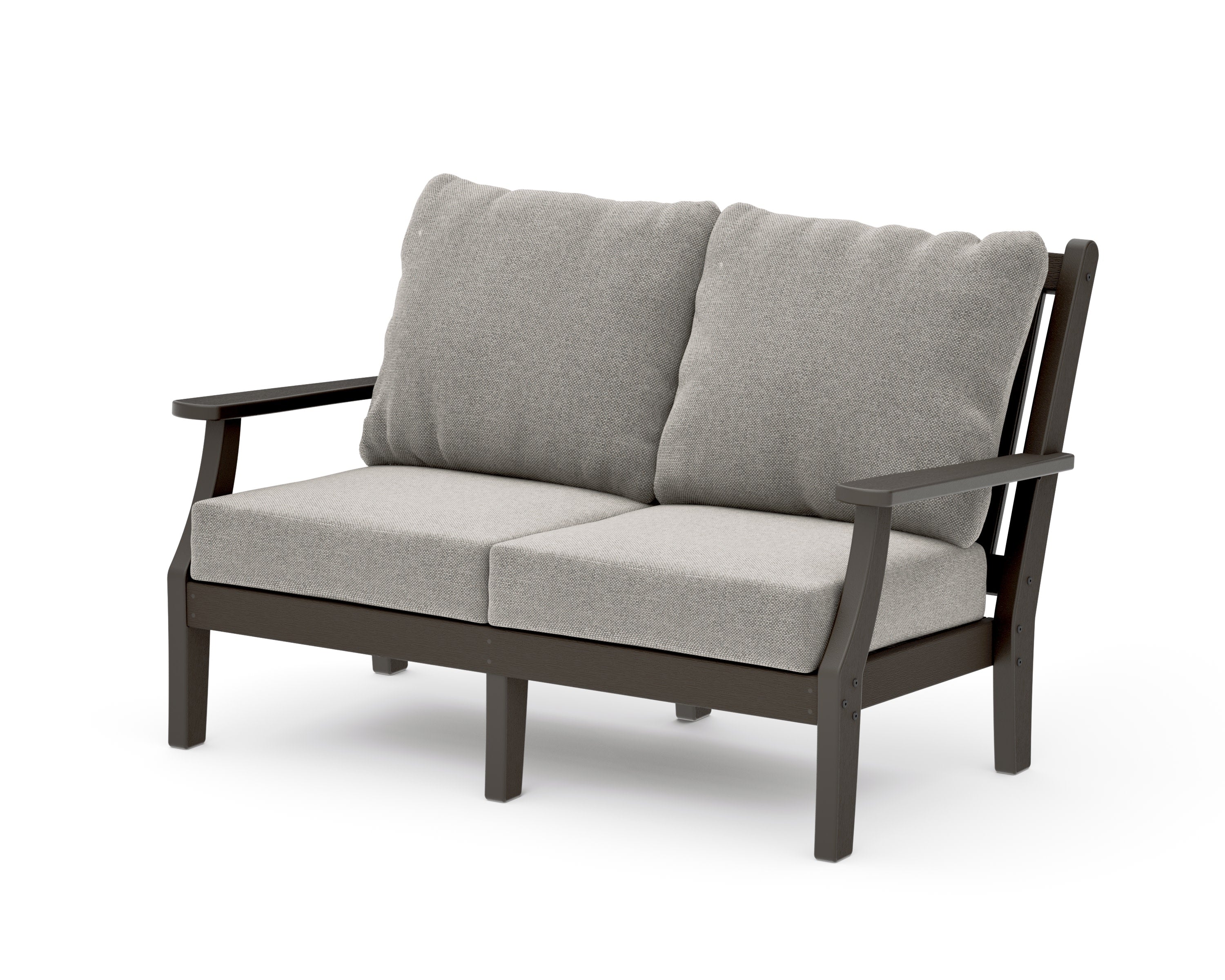 Wovendale Deep Seating Loveseat in Vintage Coffee / Weathered Tweed
