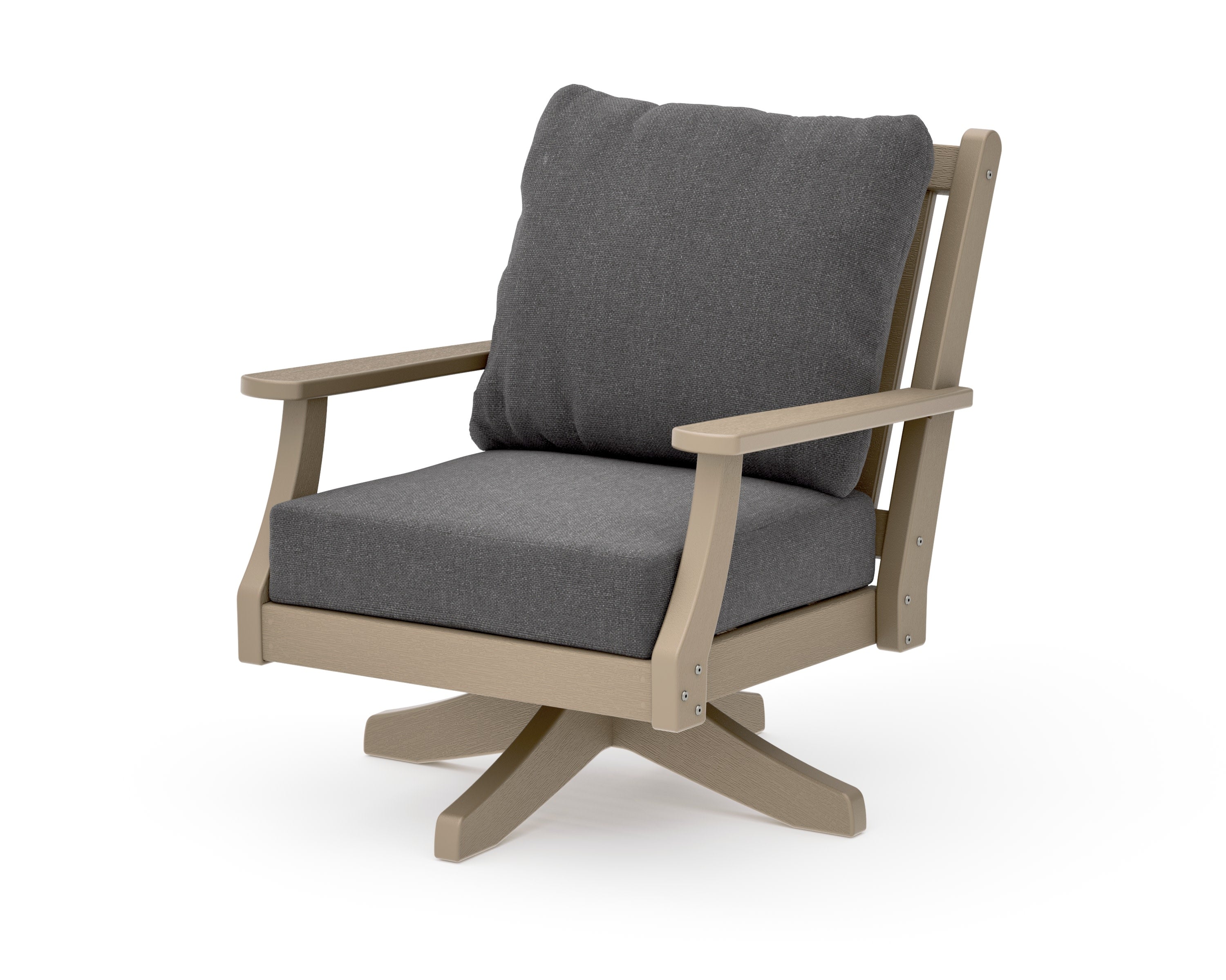 Wovendale Deep Seating Swivel Chair in Vintage Sahara / Ash Charcoal