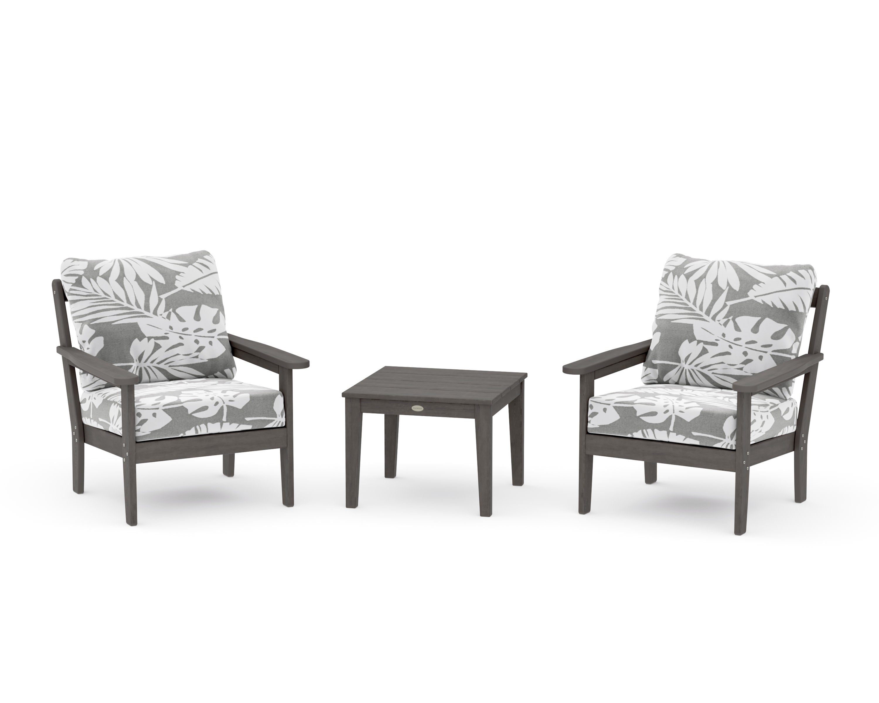 Cottage 3-Piece Deep Seating Set in Driftwood / Leaf Grey Mist