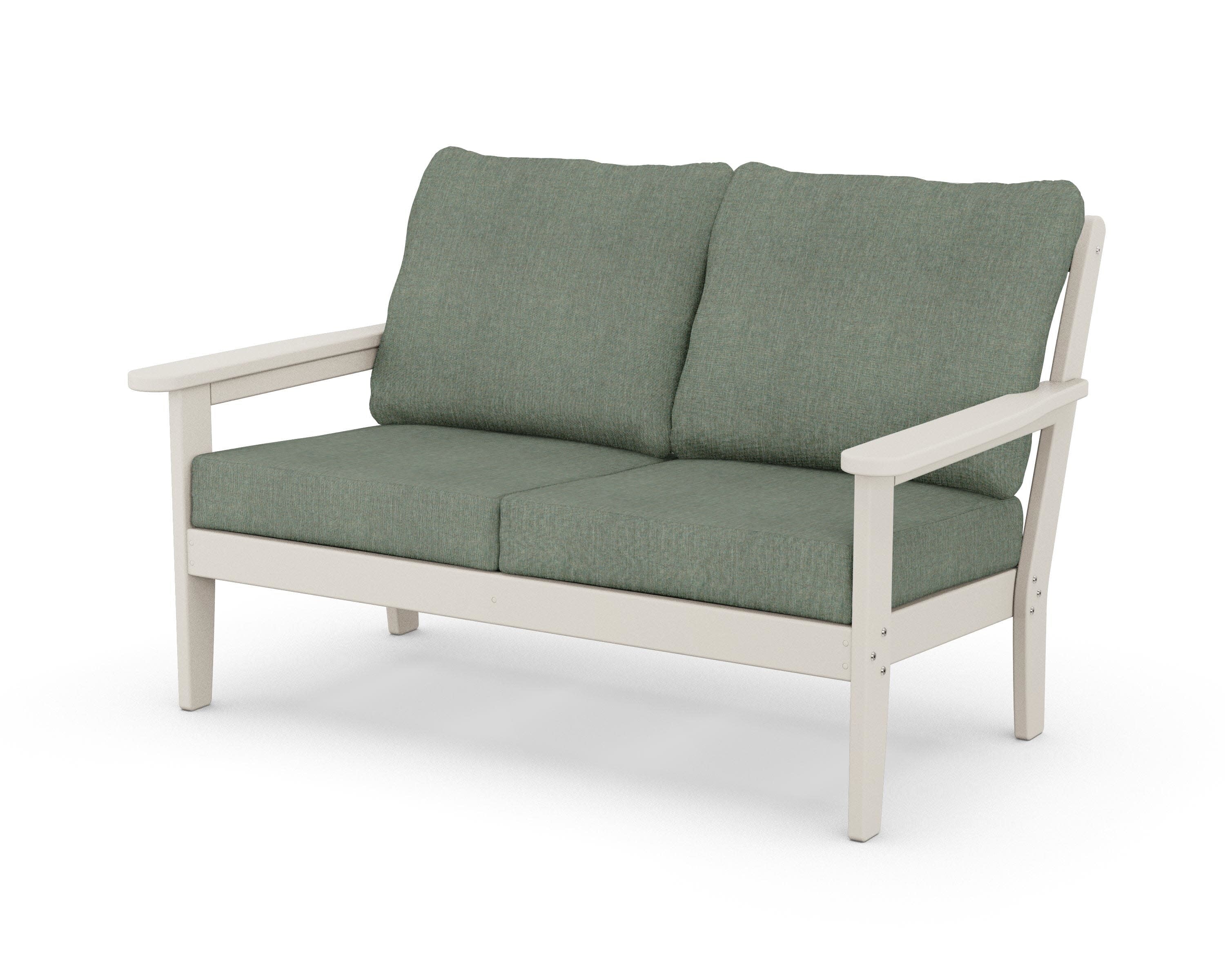 Cottage Deep Seating Loveseat in Sand / Cast Sage