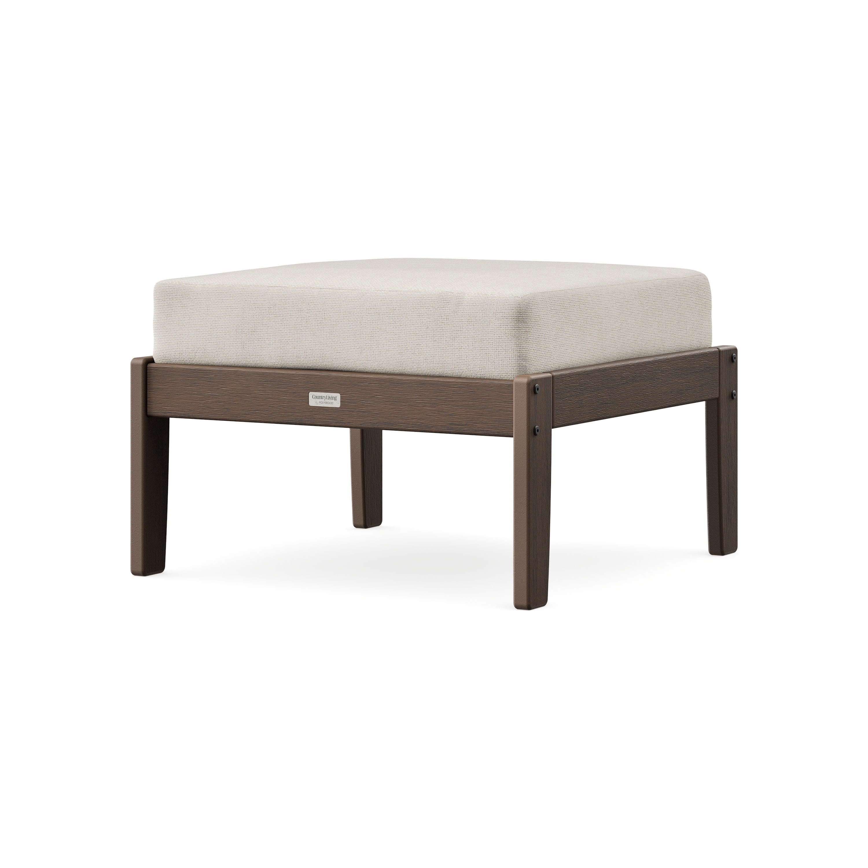 Cottage Deep Seating Ottoman in Kona / Dune Burlap