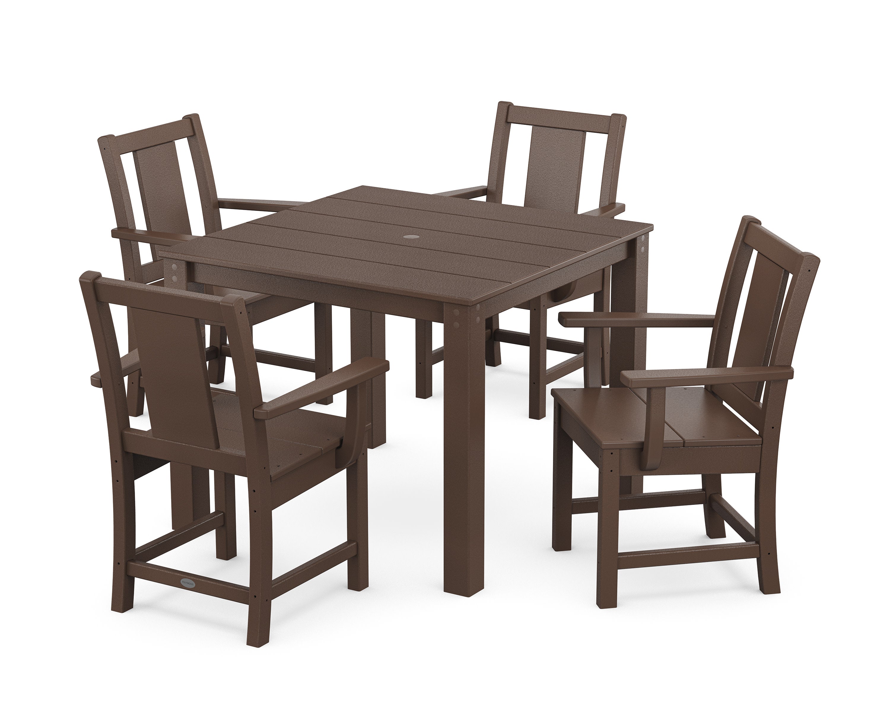 Prairie 5-Piece Parsons Dining Set in Mahogany