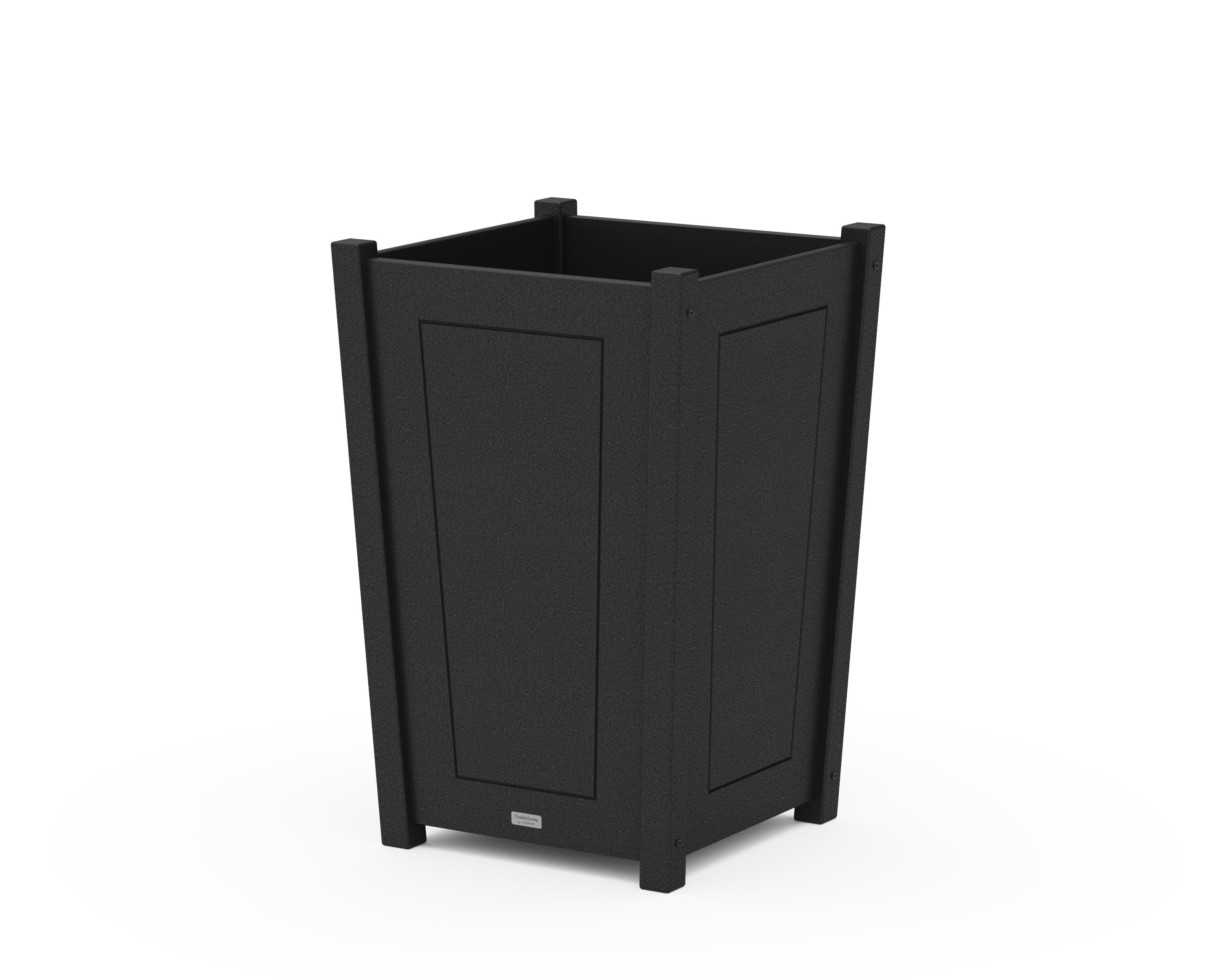 Country Living Large Tapered Square Planter Box in Black