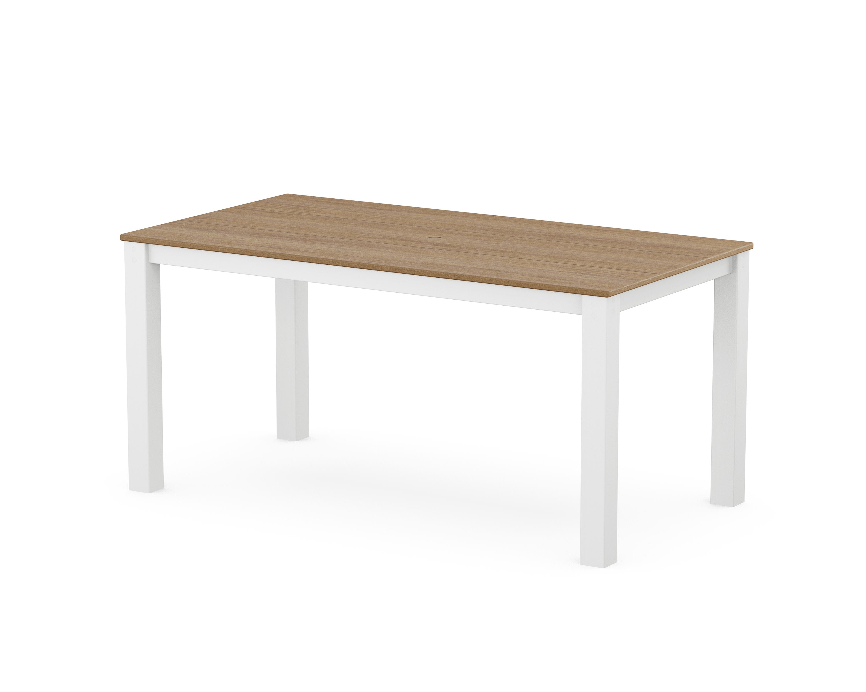 Studio Parsons 34" X 64" Dining Table in White / Natural
