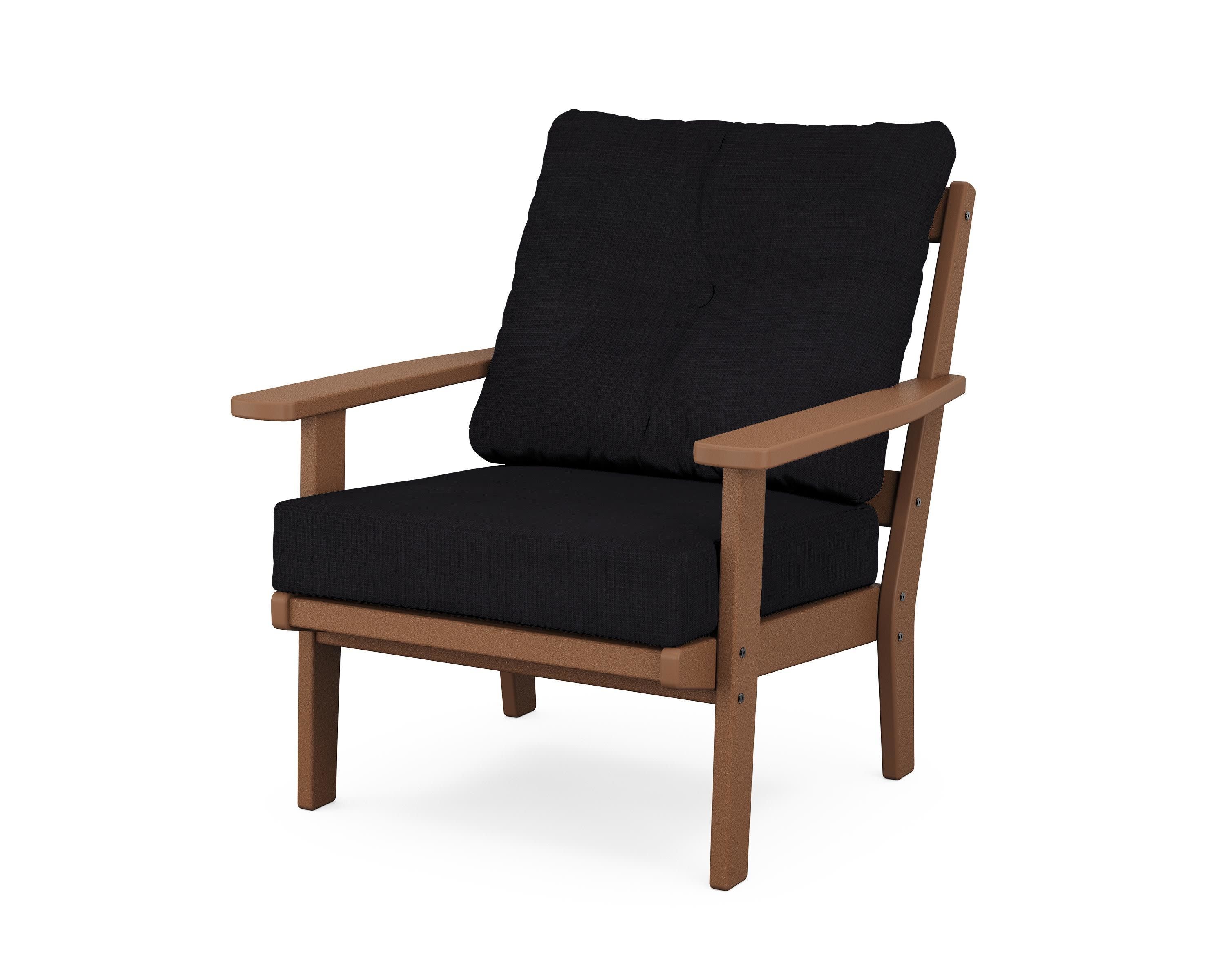 Prairie Deep Seating Chair in Teak / Midnight Linen