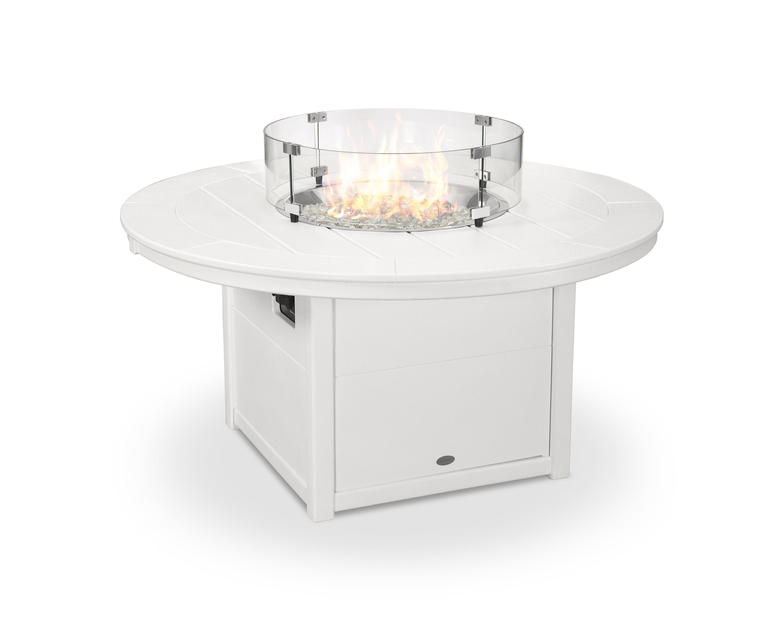 Round 48" Fire Pit Table in White