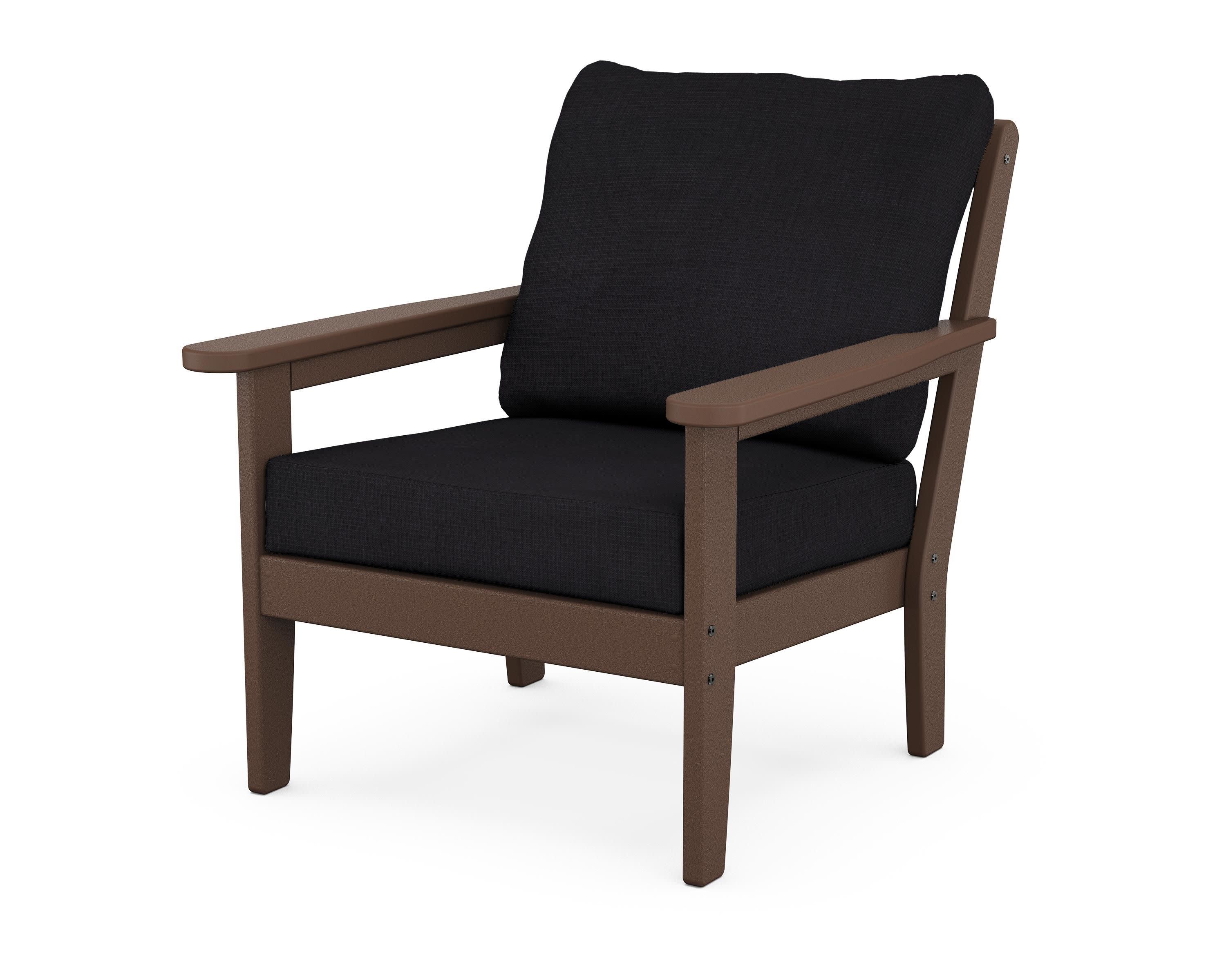 Cottage Deep Seating Chair in Mahogany / Midnight Linen