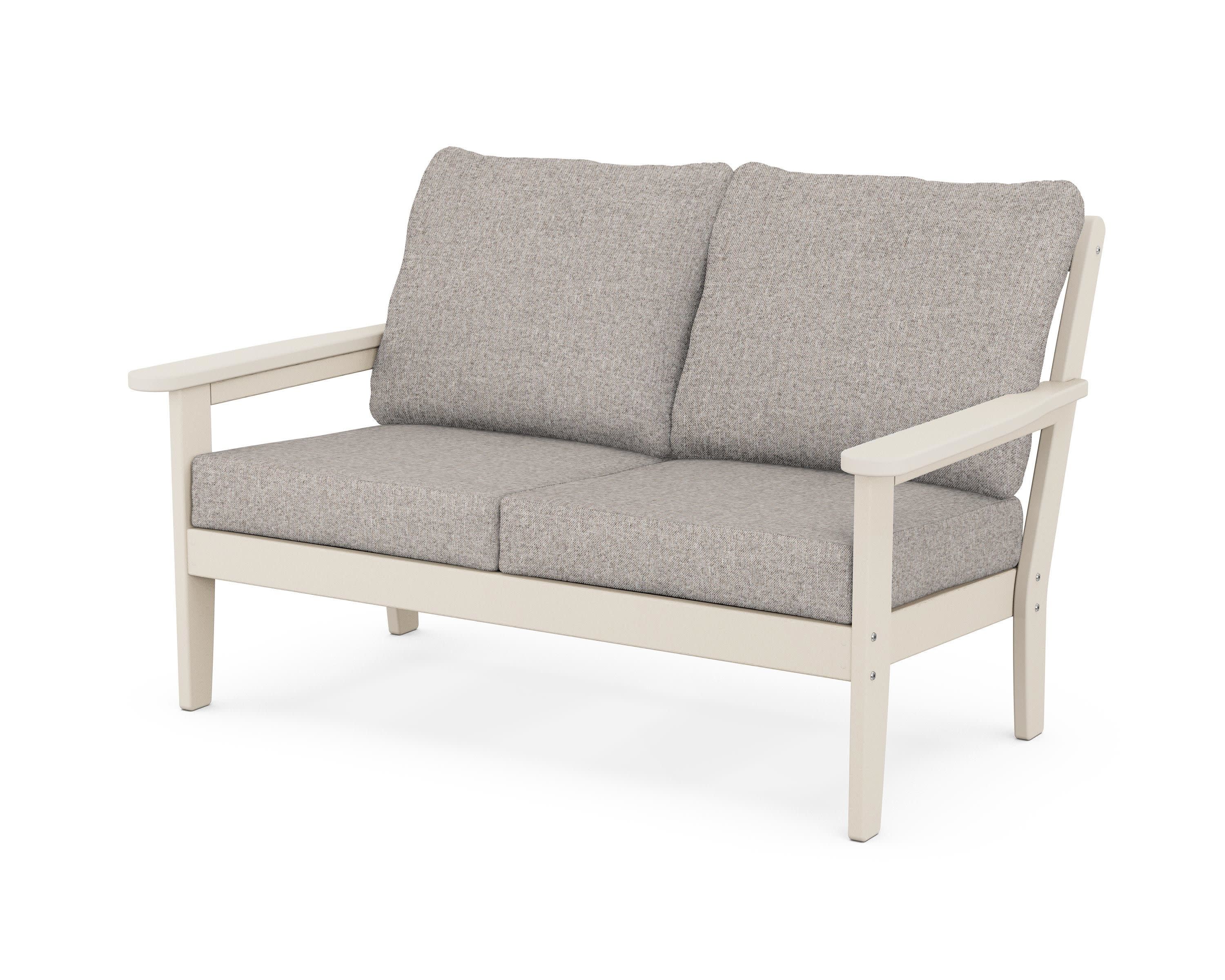 Cottage Deep Seating Loveseat in Sand / Weathered Tweed