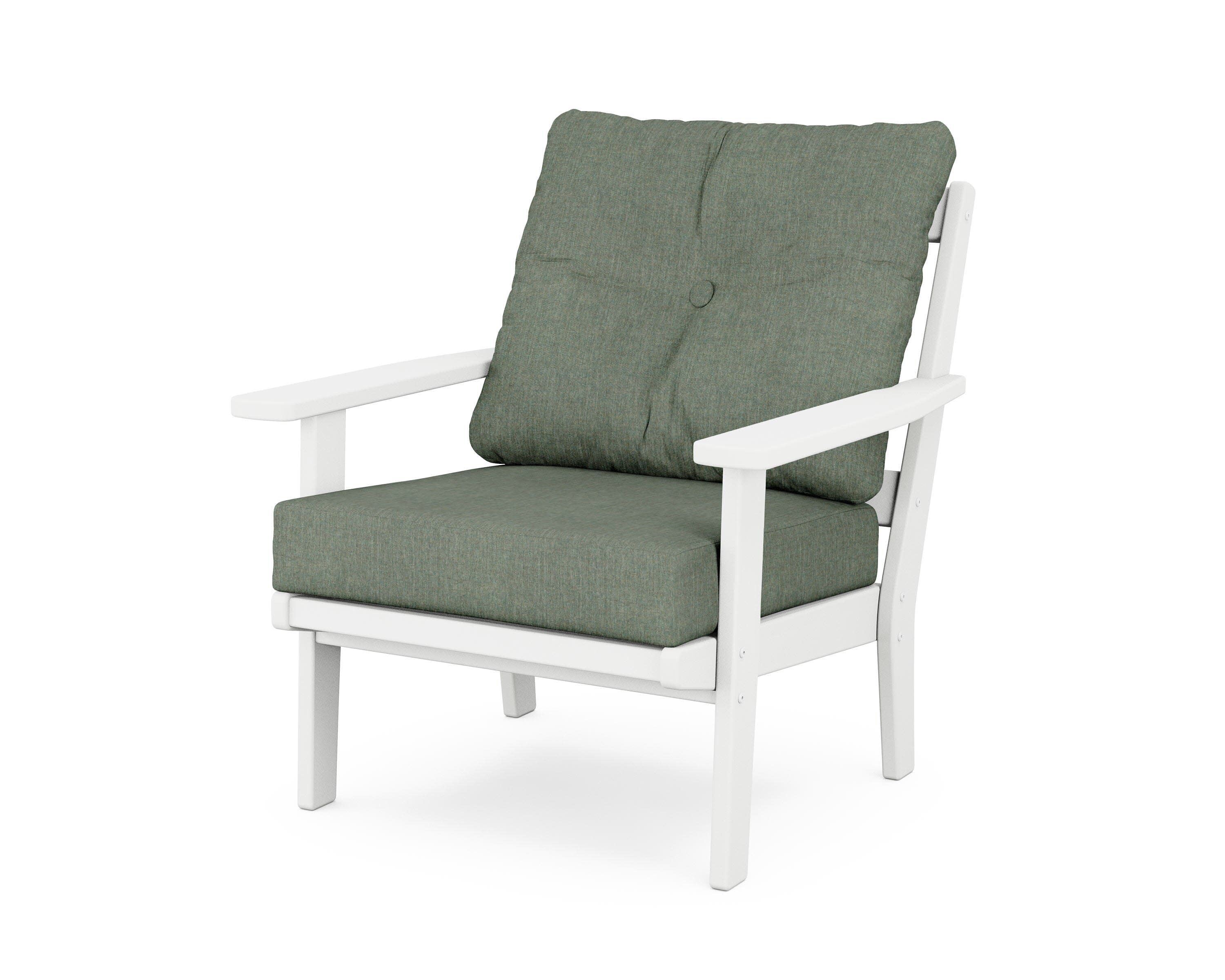 Prairie Deep Seating Chair in White / Cast Sage