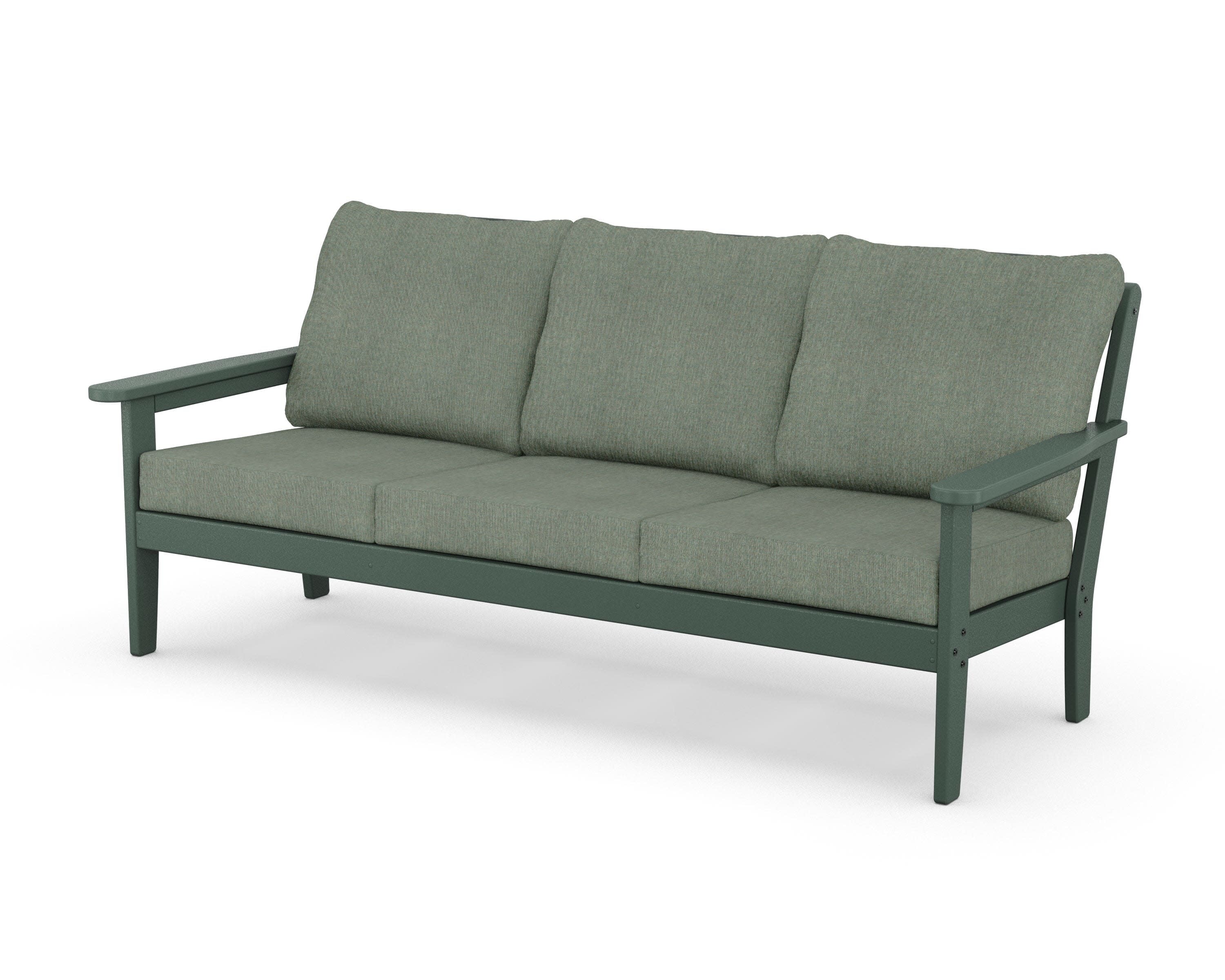 Cottage Deep Seating Sofa in Green / Cast Sage