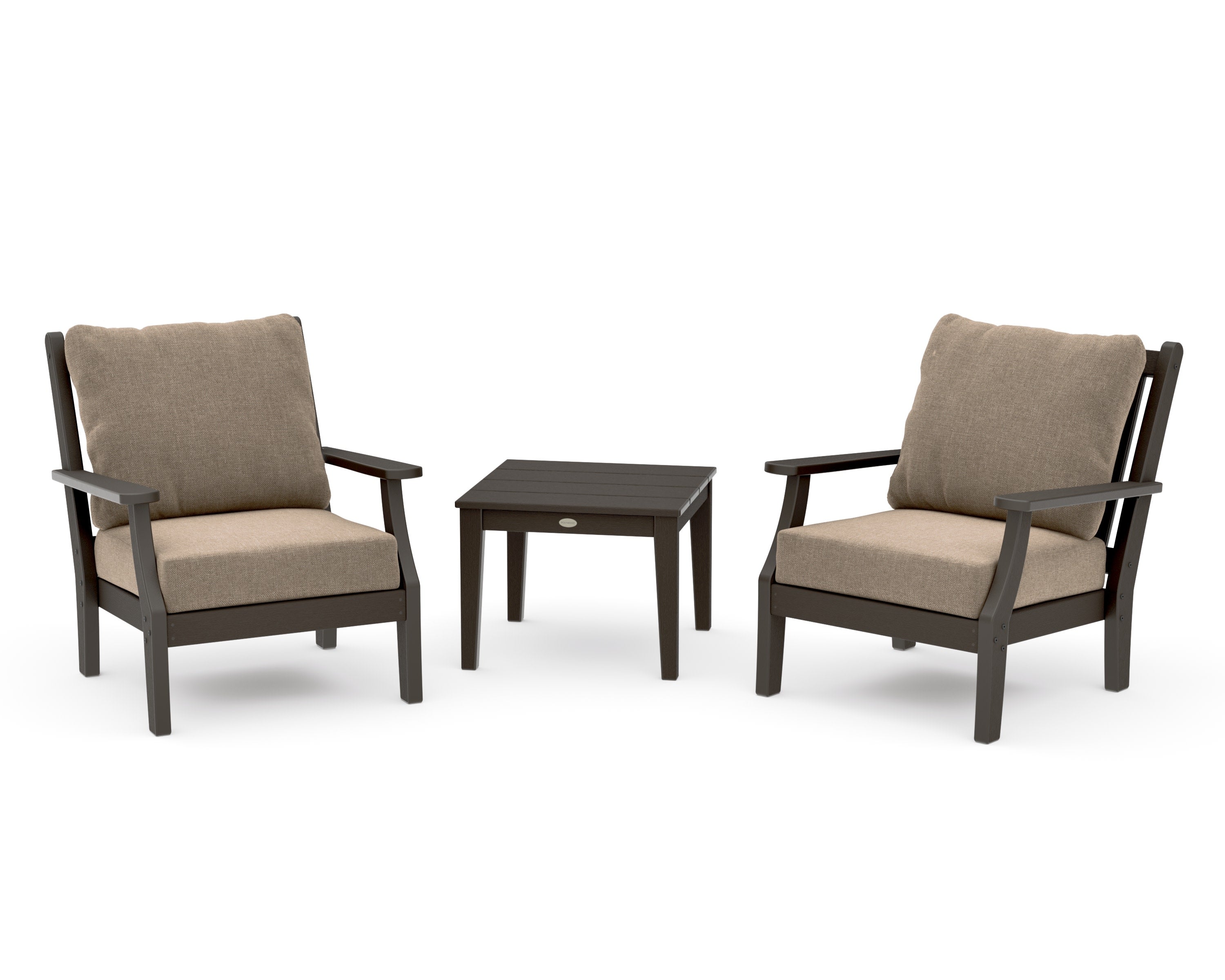 Wovendale 3-Piece Deep Seating Set in Vintage Coffee / Spiced Burlap