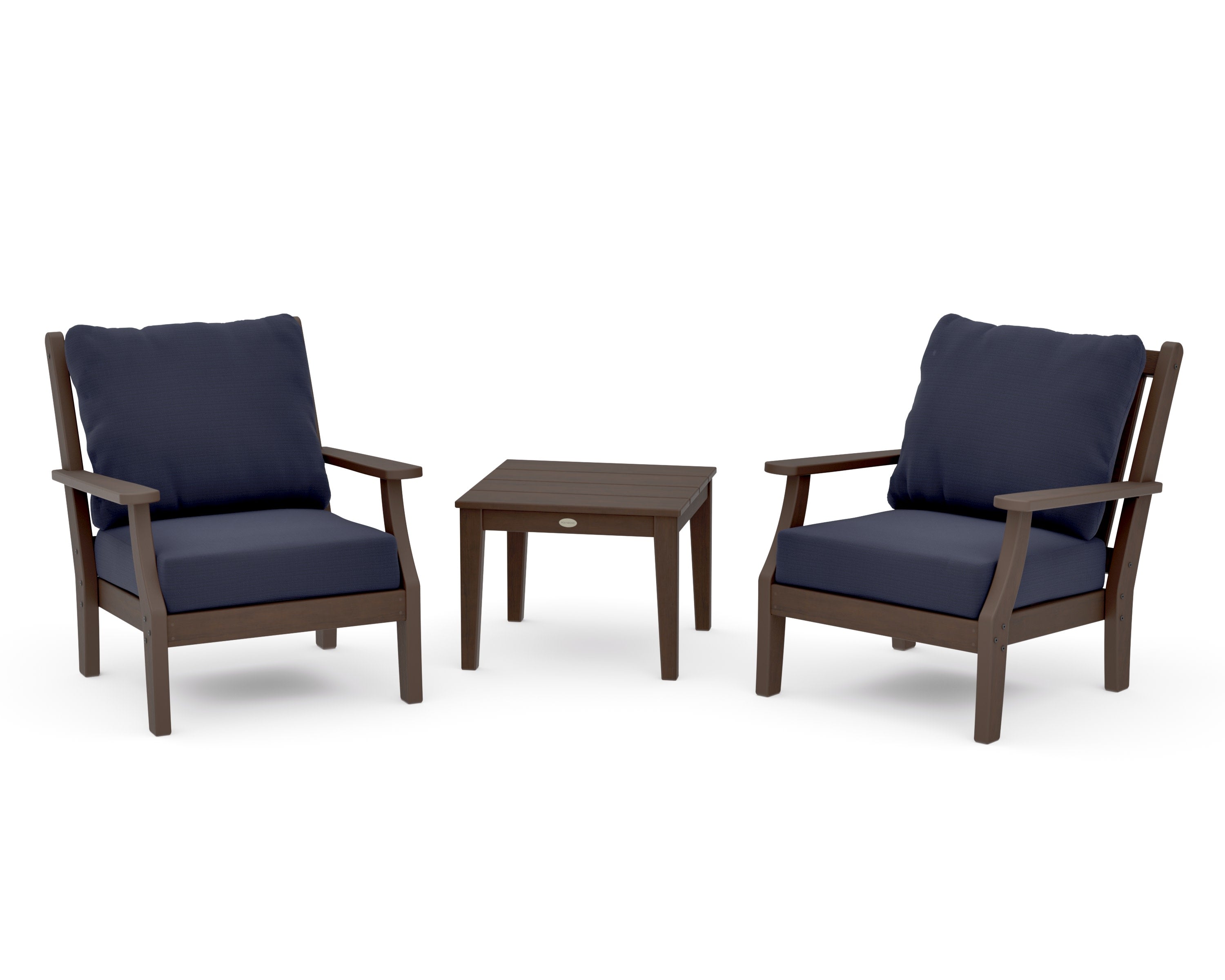 Wovendale 3-Piece Deep Seating Set in Kona / Navy Linen