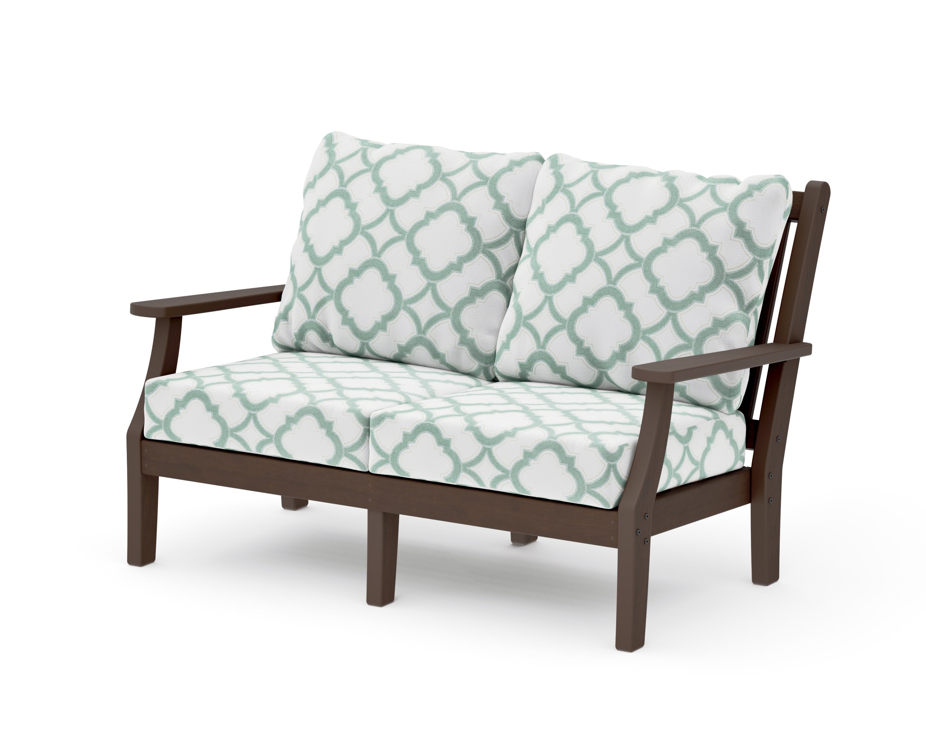 Wovendale Deep Seating Loveseat in Kona / Trellis Glacier Spa