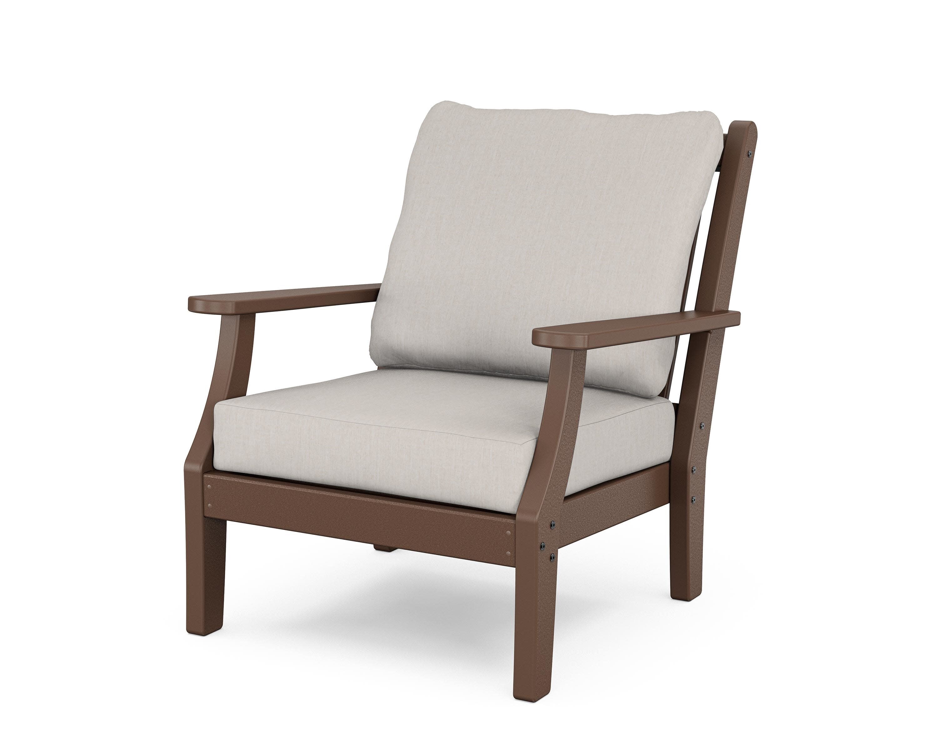 Wovendale Deep Seating Chair in Mahogany / Cast Ash