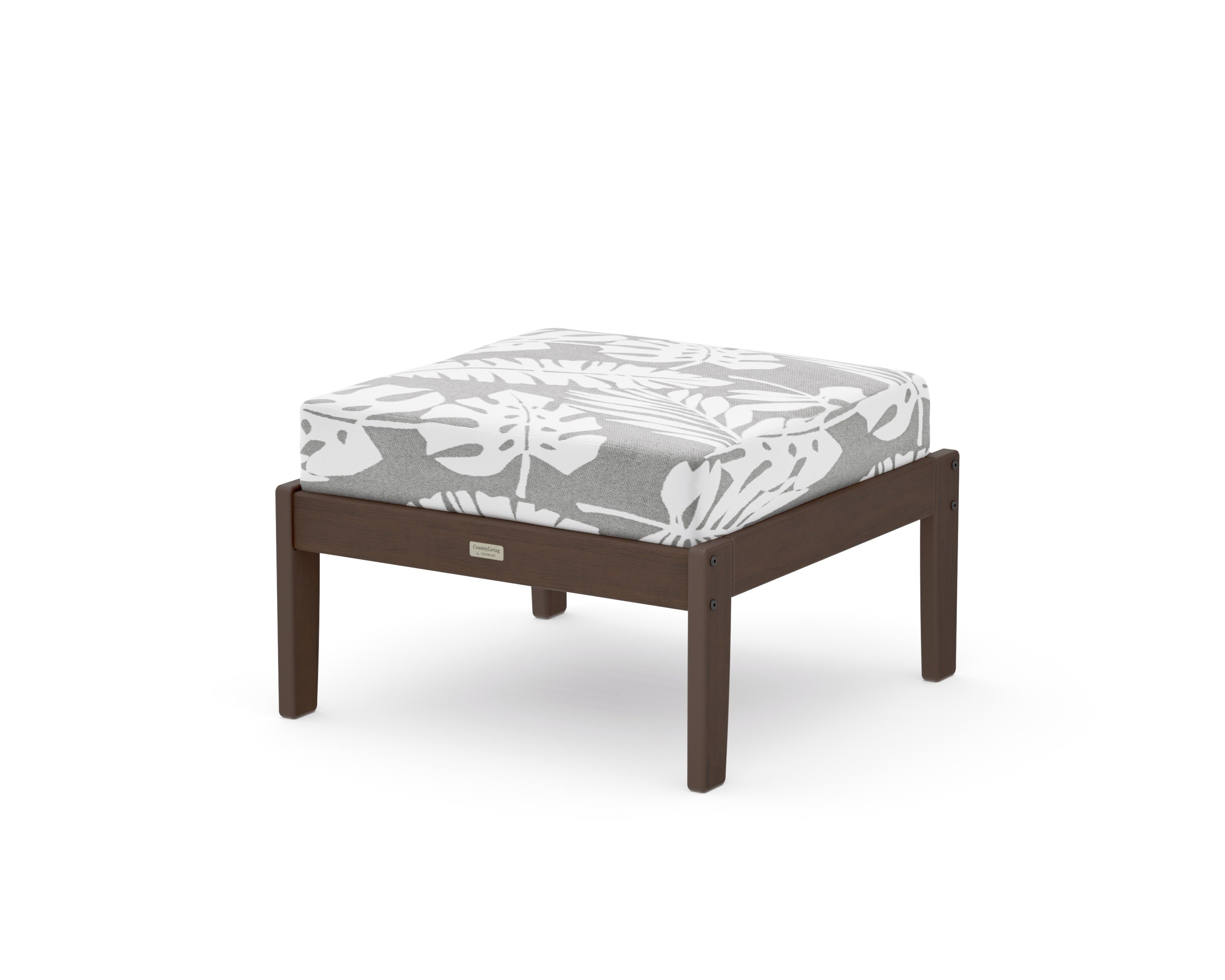 Cottage Deep Seating Ottoman in Kona / Leaf Grey Mist